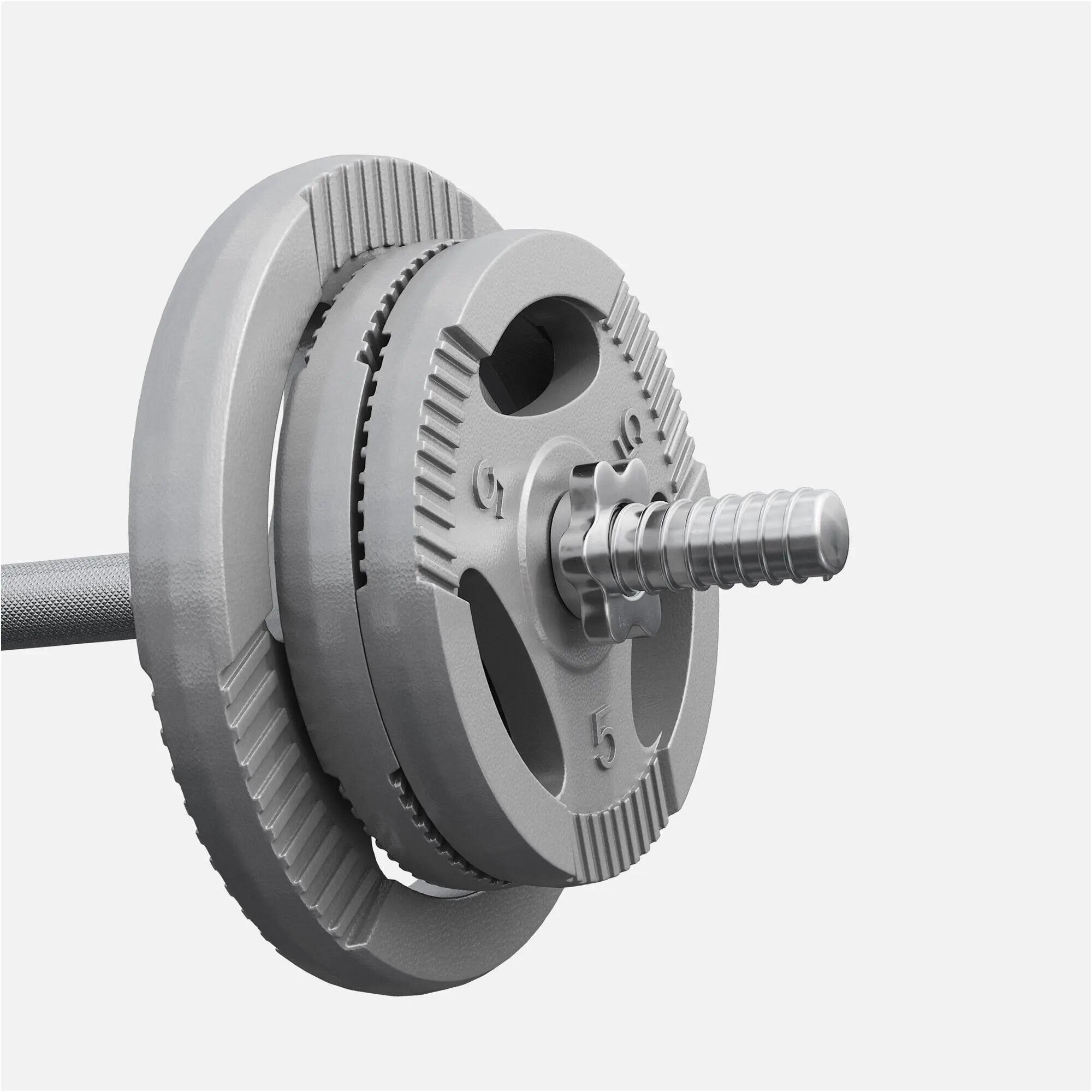Halterset 70 kg - 30 mm - Gietijzer - Gewichten met Halters 10/10