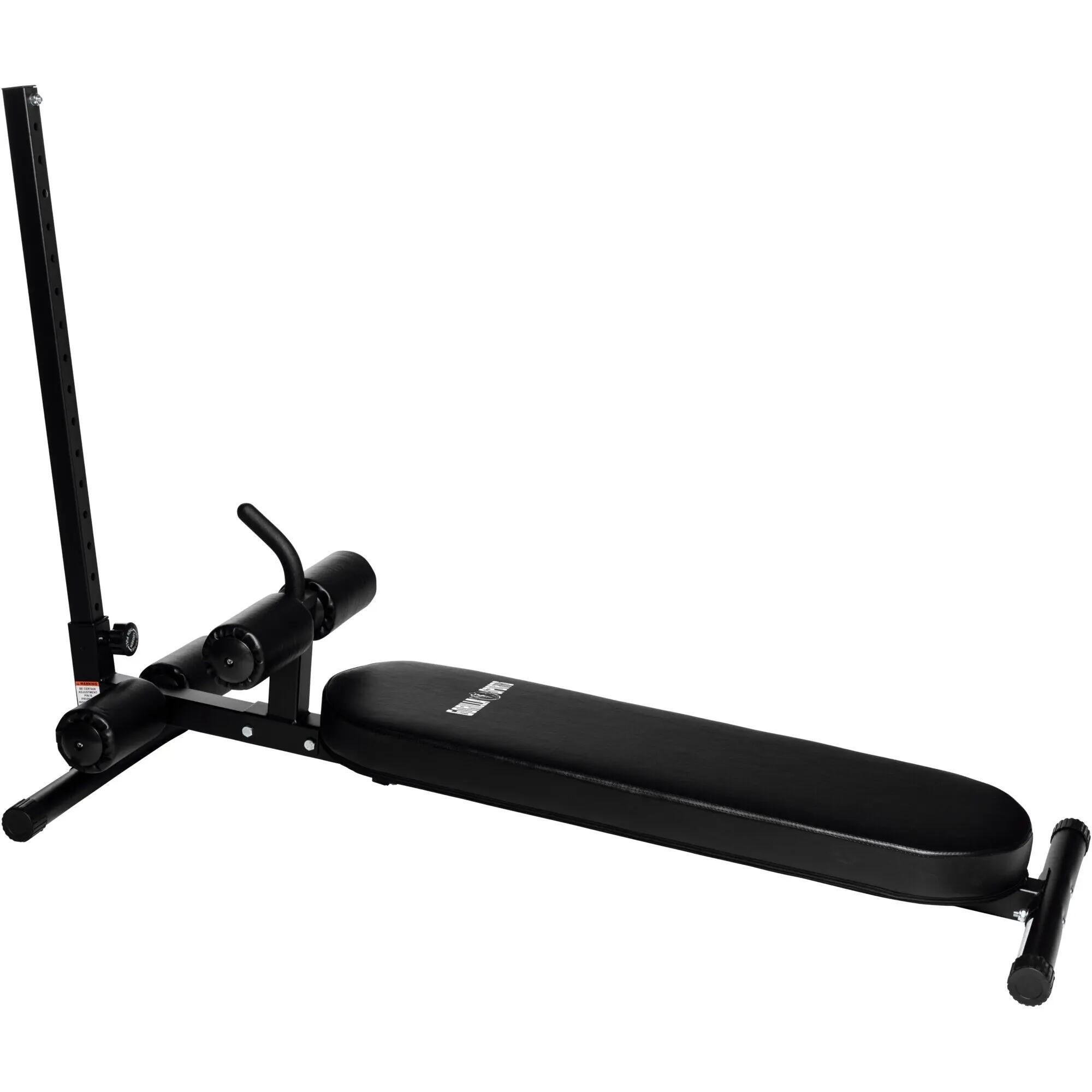 BANC A ABDOMINAUX RÉGLABLE NOIR | MUSCULATION 9/12