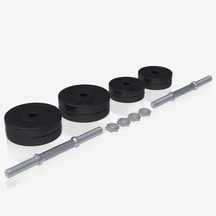 GorillaSports Jednoruční nakládací činky, 2x10 kg 3/15