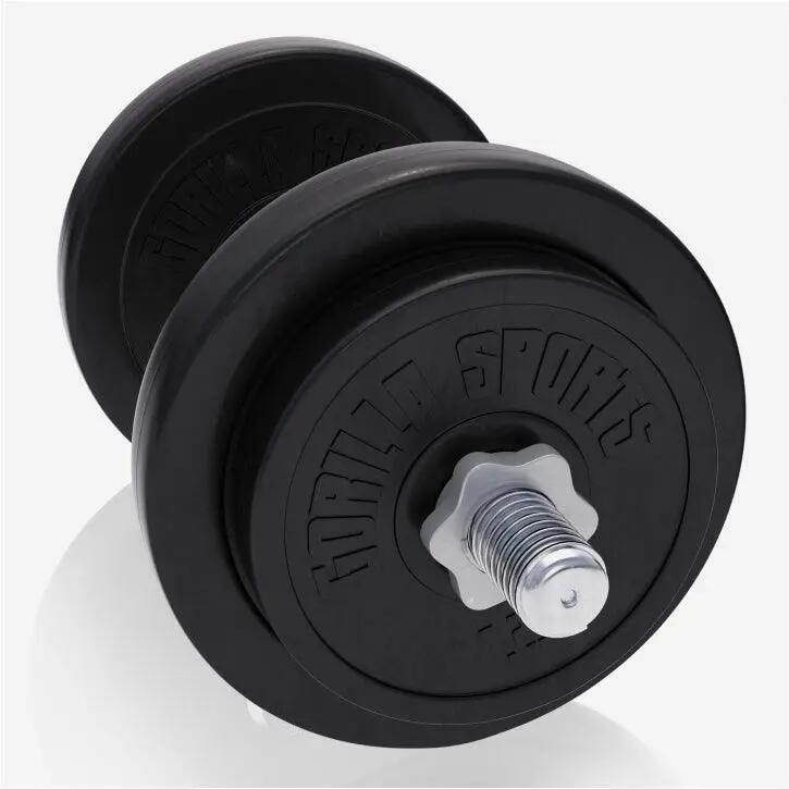 GorillaSports Jednoruční nakládací činky, 2x10 kg 2/15