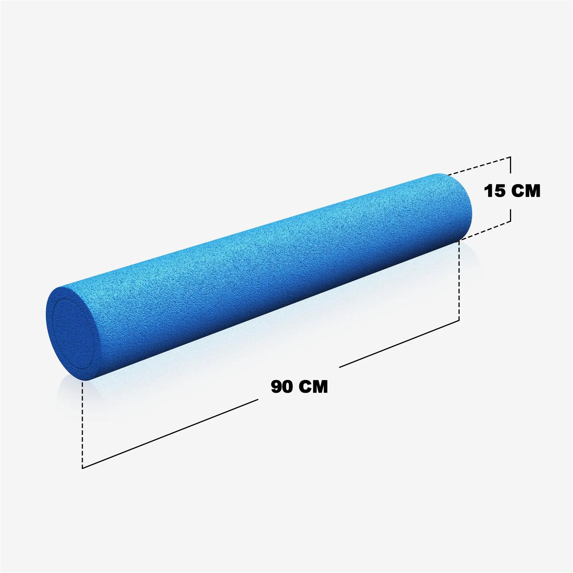 Pilates Rol - Fascia Rol - Foam Roller - 90 x 15 cm - Blauw 3/11