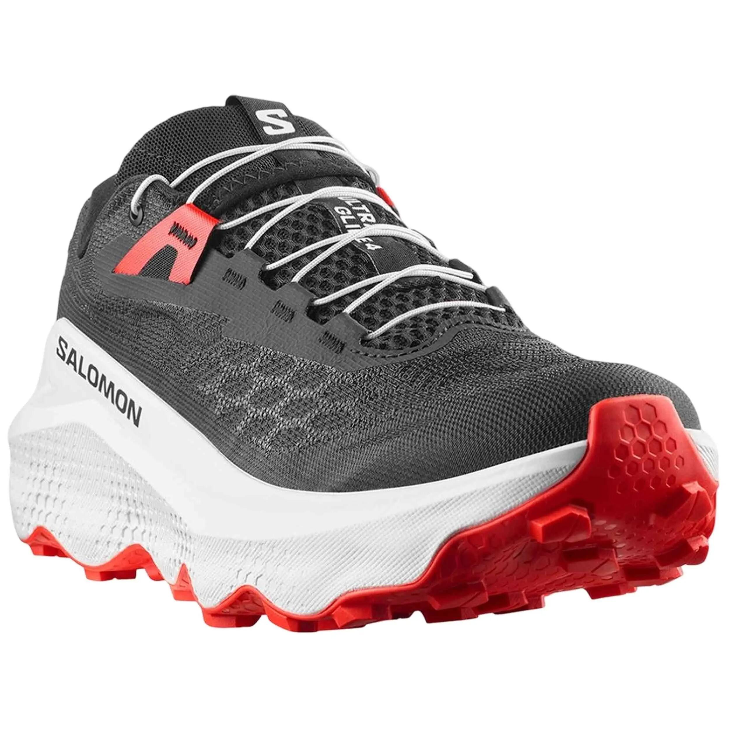 Salomon Ultra Glide 4 Scarpe Trail Running Uomo Nero/Bianco/Rosso 3/5