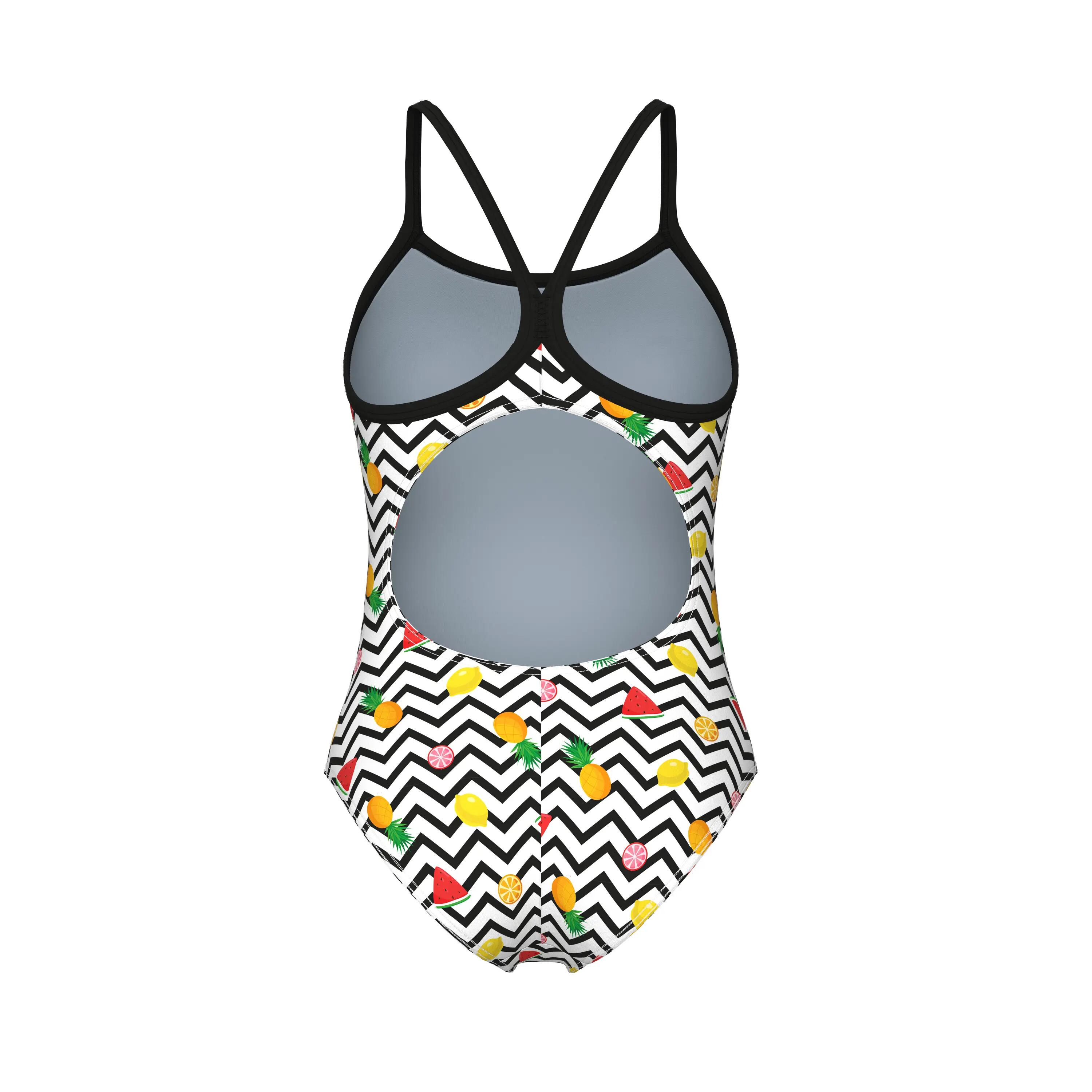 Costume da bagno Arena Fruits Lightdrop Back - Bianco / Multicolore / Nero - 30 7/7