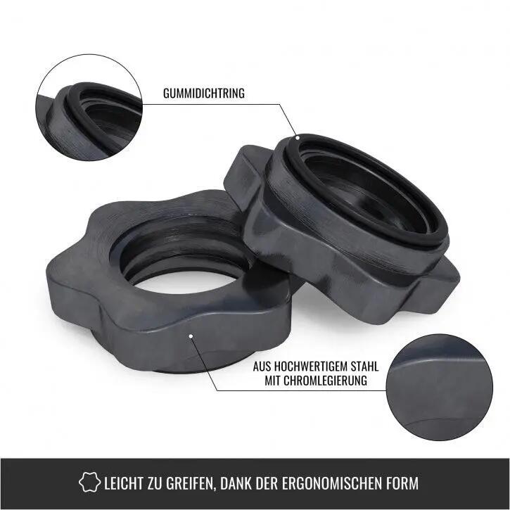 Sternverschlüsse für Hantelstangen 30/31 mm 2-er Set 6/8