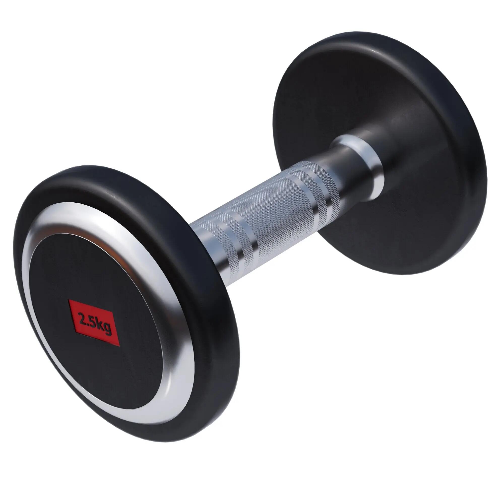 Ganteră profesională cu cauciuc 2.5 kg
