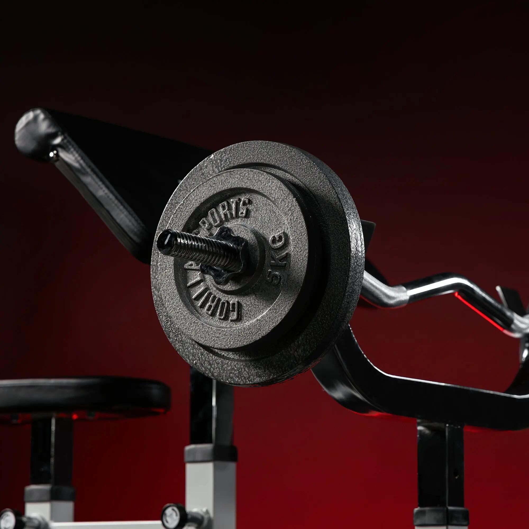 Banca biceps + set de greutati 30kg, 2 x10 kg, 2x 5 kg 5/10