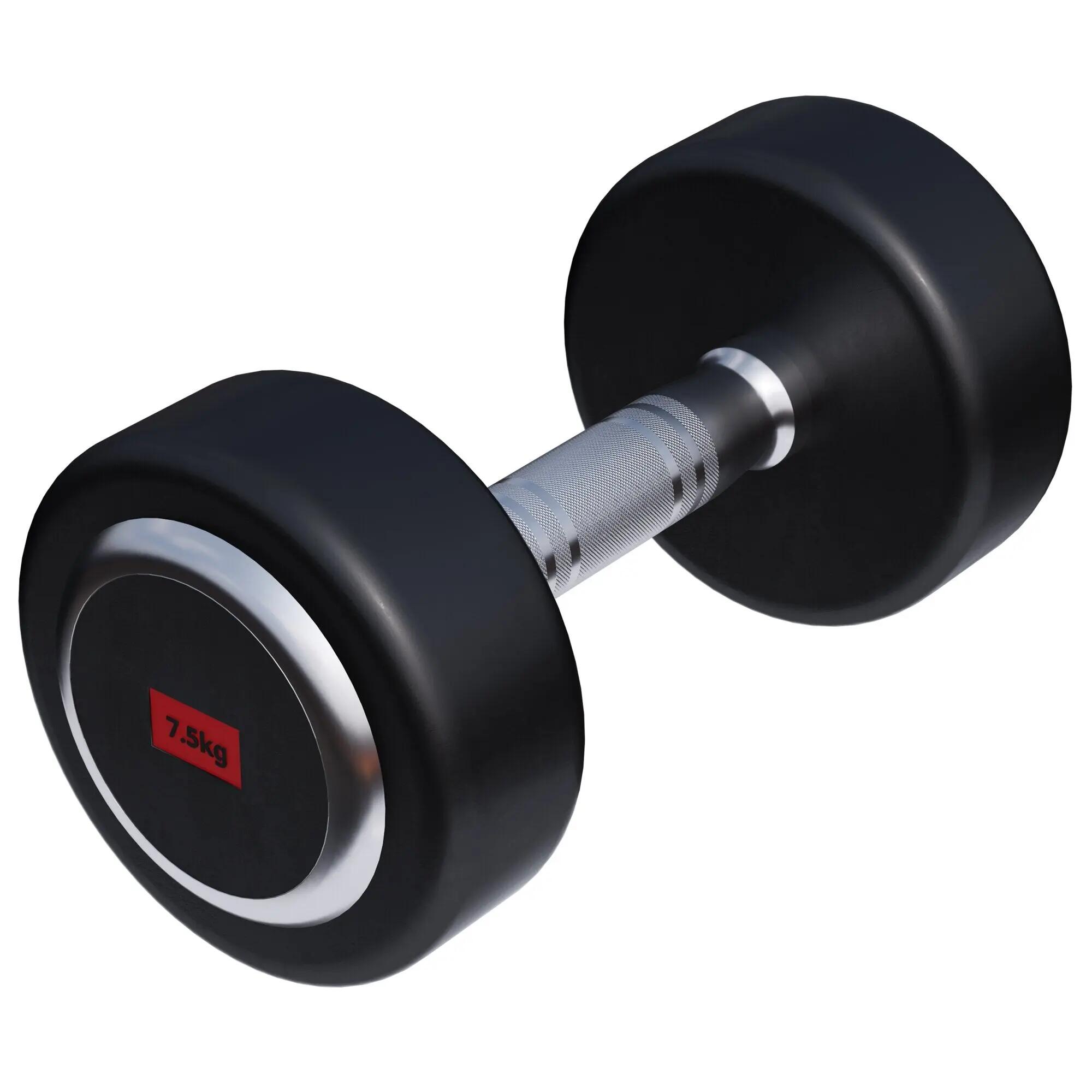 Ganteră profesională cu cauciuc 7.5 kg