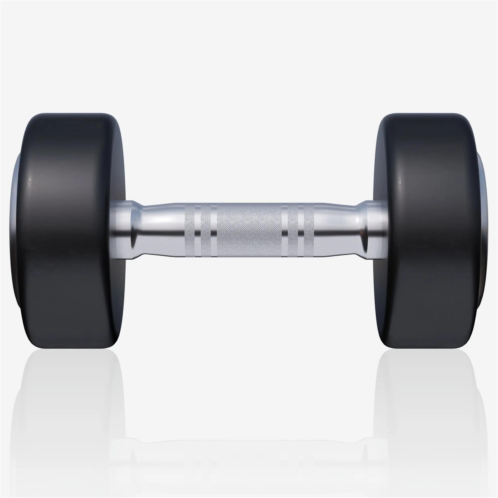 Haltère rond Gorilla Sports PRO 5 kg caoutchouc noir fonte 4/9