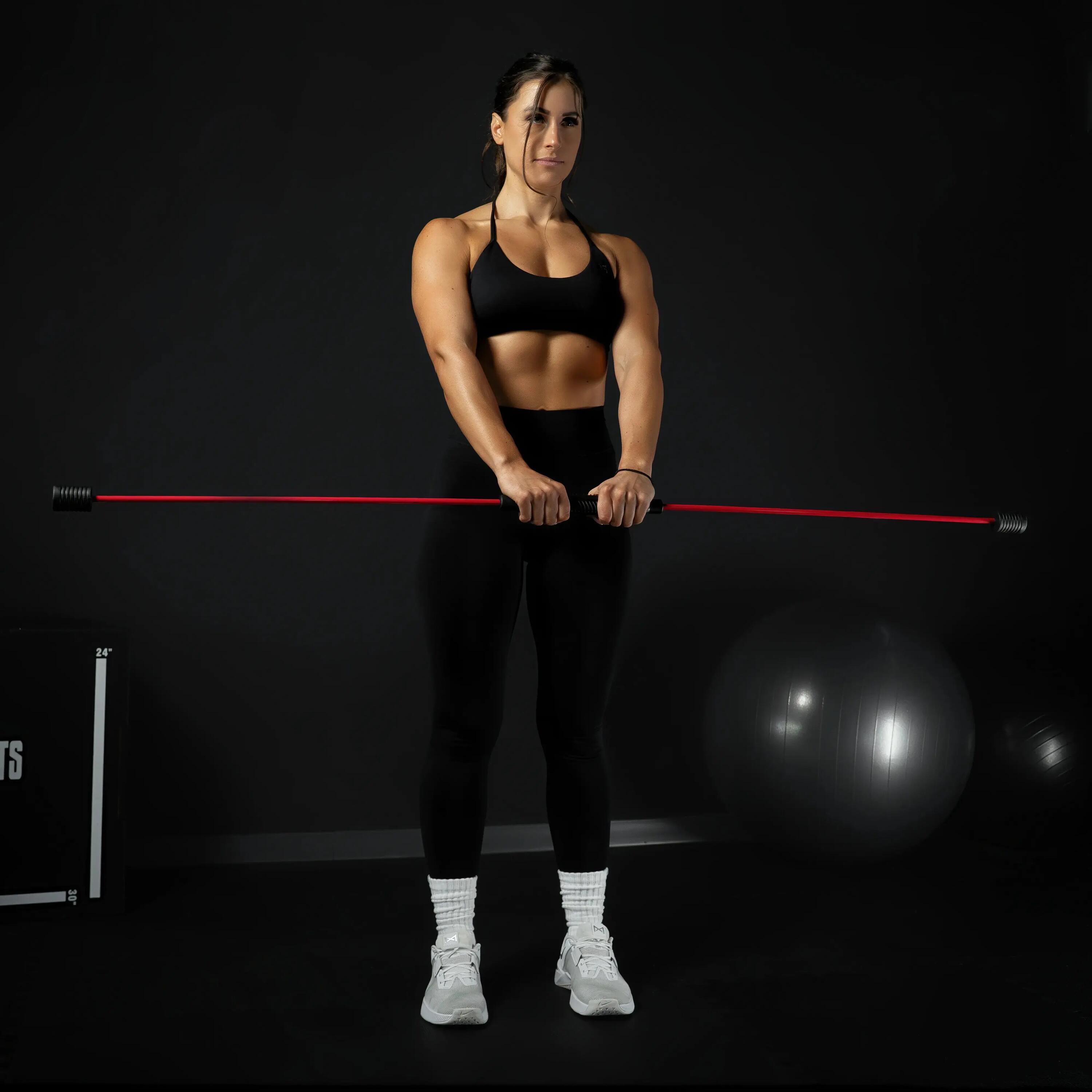 Swing stick - 160 cm - Glasvezel - Zwart / Rood 2/8