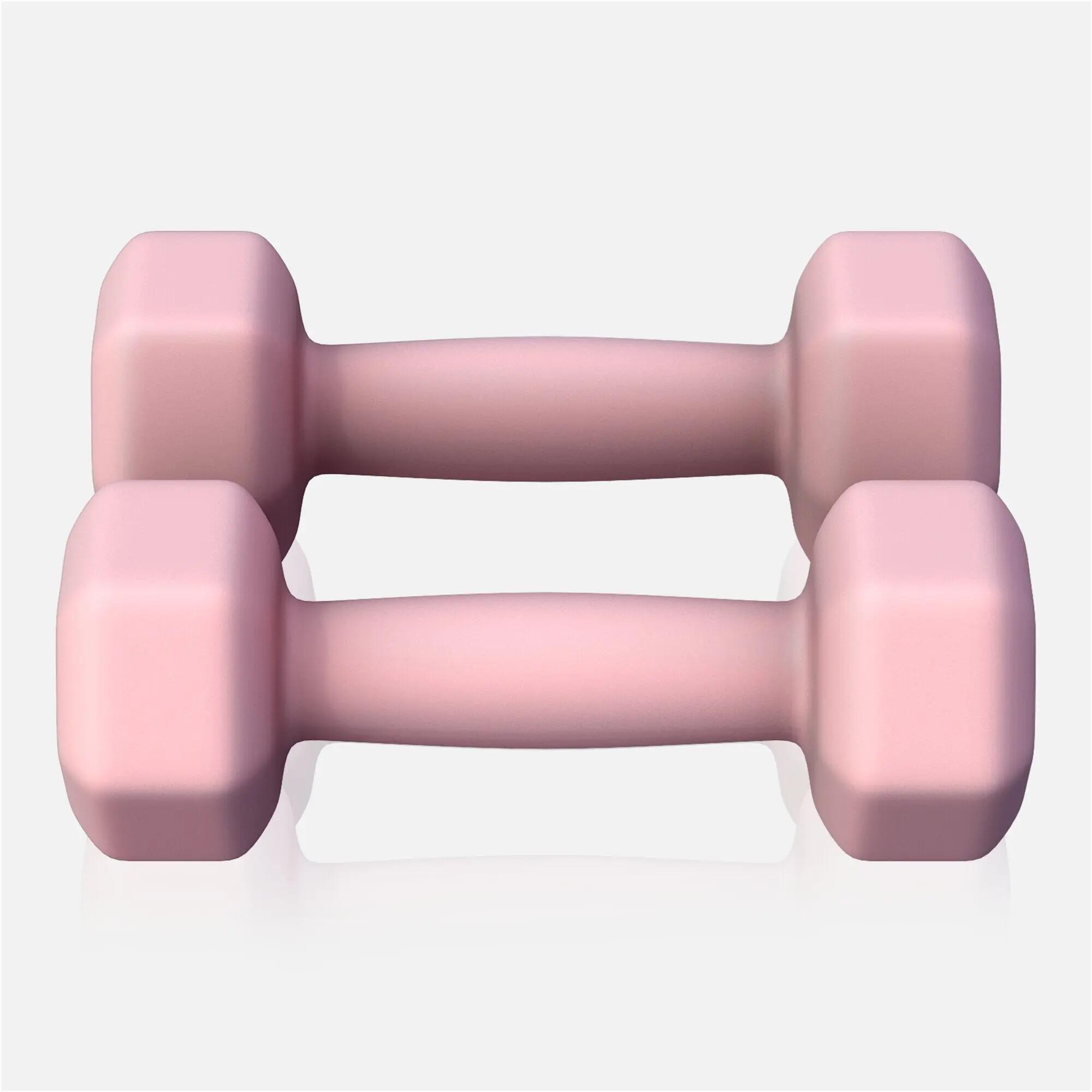 2x1,5 kg hantle gimnastyczne neoprenowe różowy 4/10