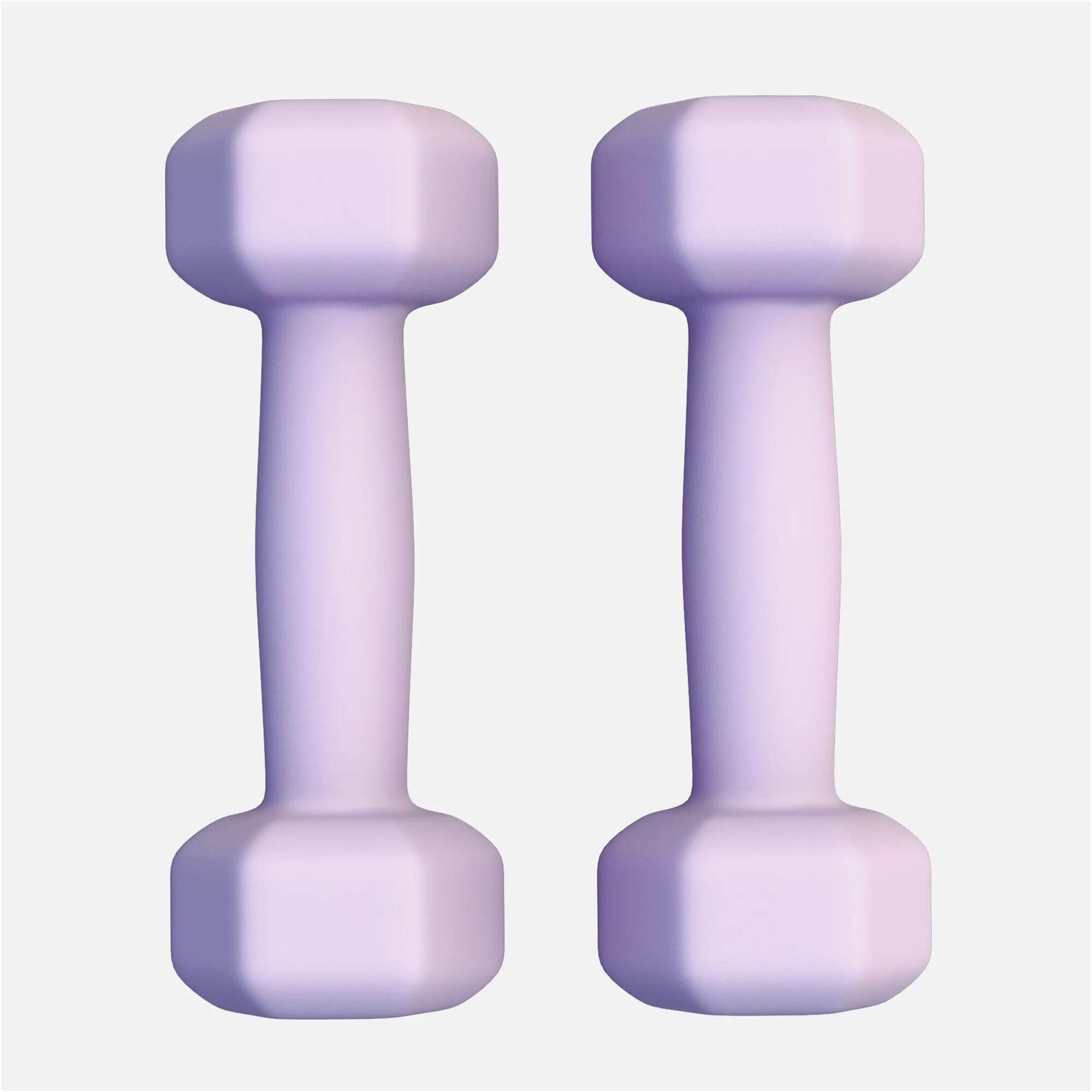 Set de gantere din neopren, 2 x 1 Kg, violet, Gorilla Sports 6/10