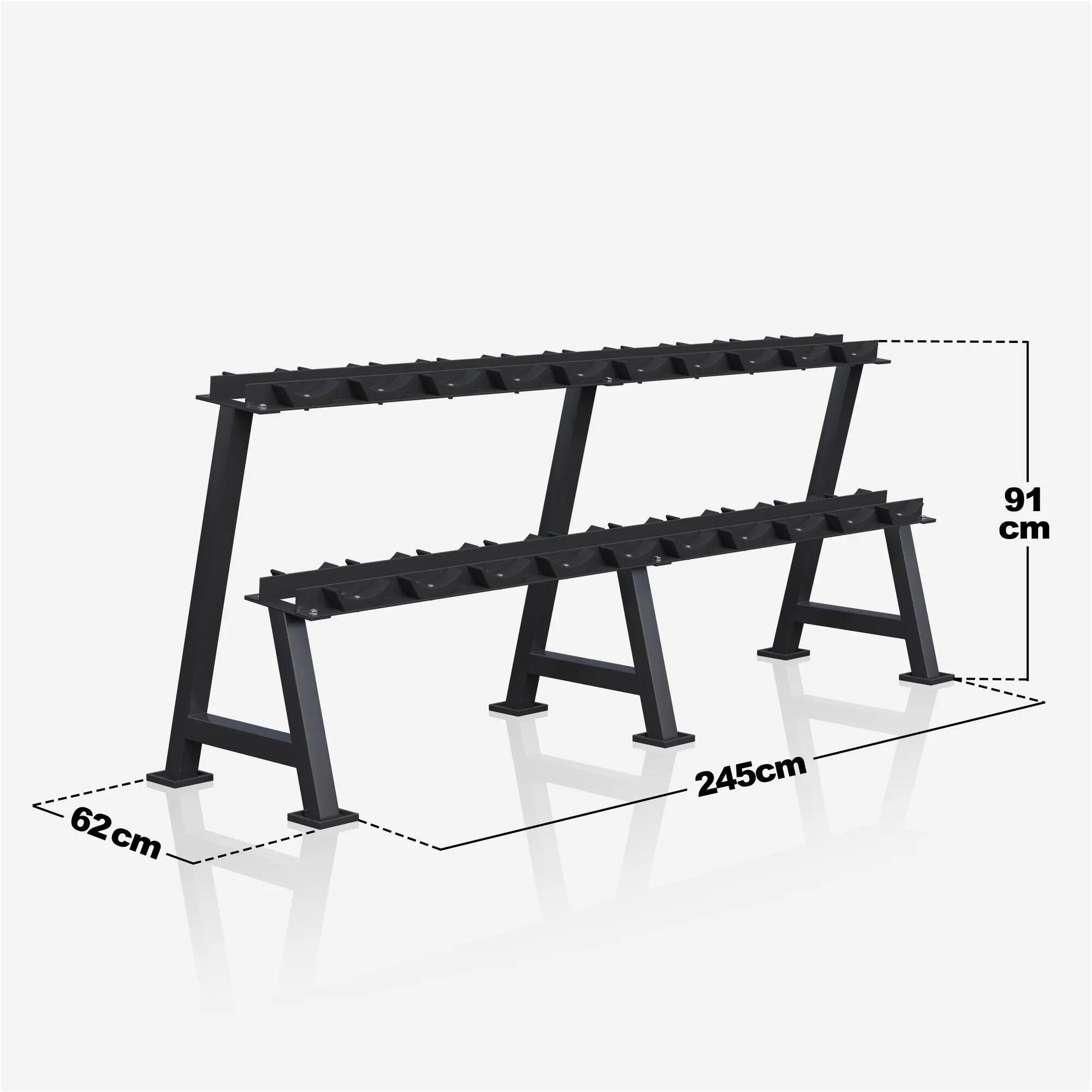 PACK HALTÈRES RONDS PRO 325KG + RACK DE RANGEMENT | PREMIUM | MUSCULATION 4/10