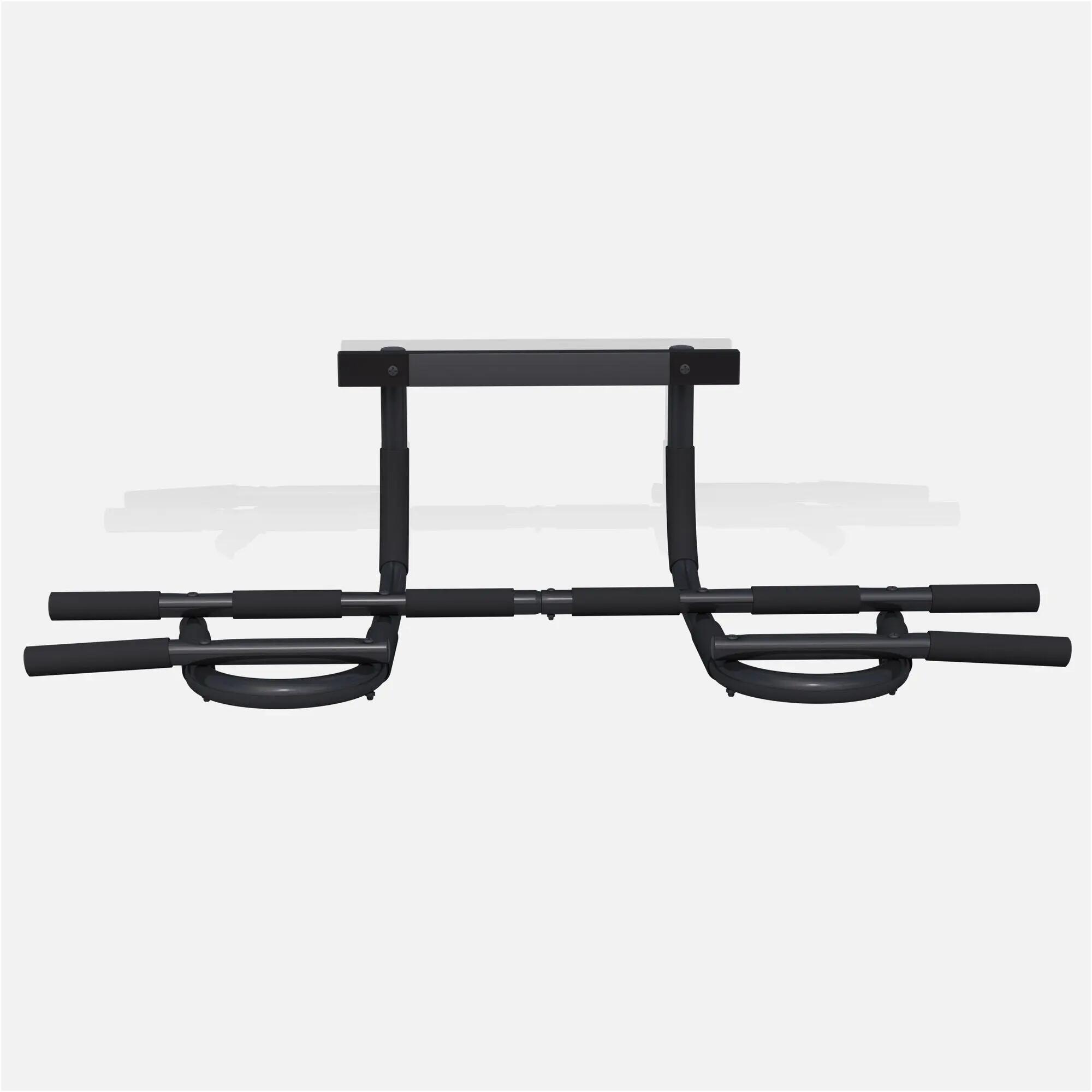 Barre de traction Gorilla Sports acier noire 103,5 cm avec mousse 3/9