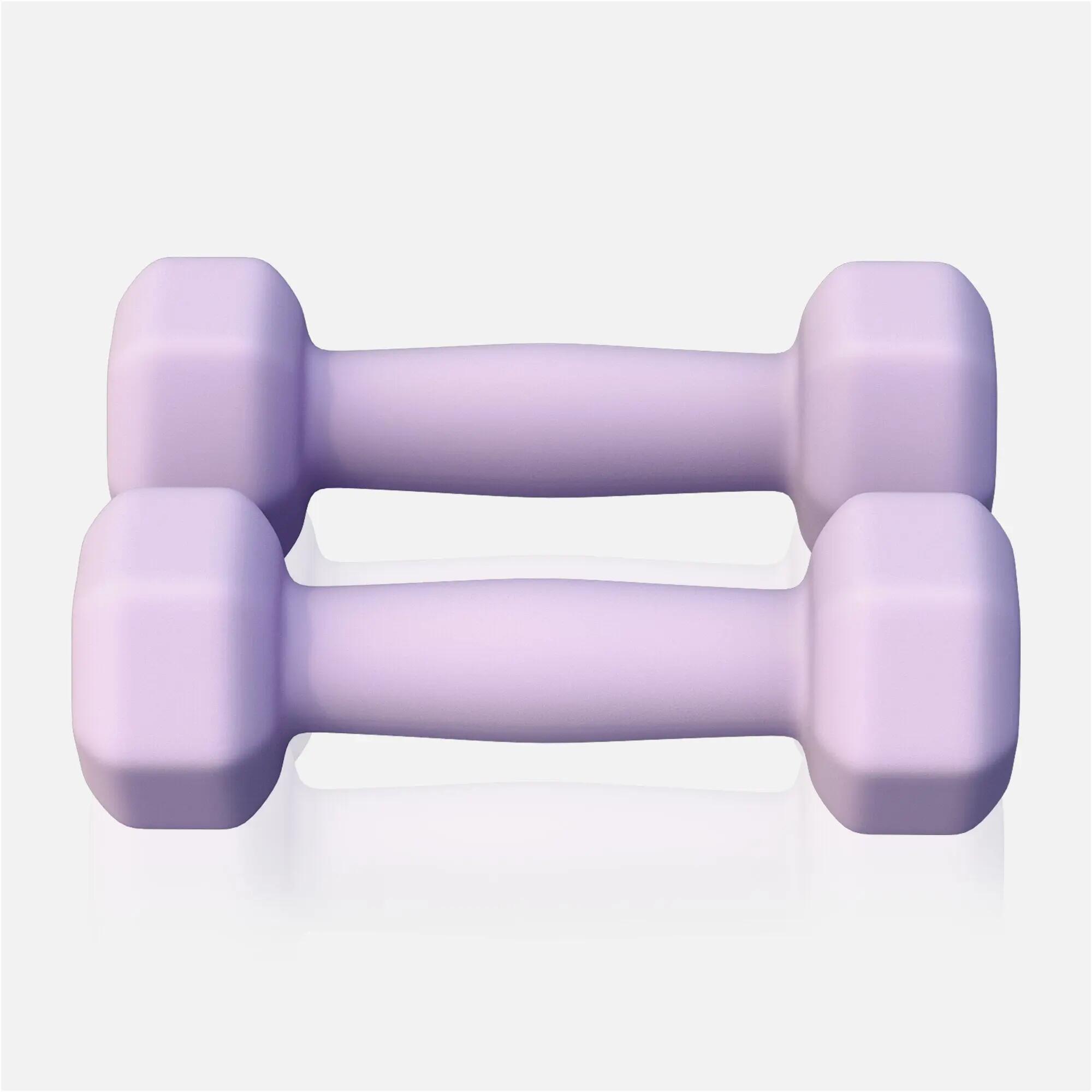 Set de gantere din neopren, 2 x 1 Kg, violet, Gorilla Sports 4/10