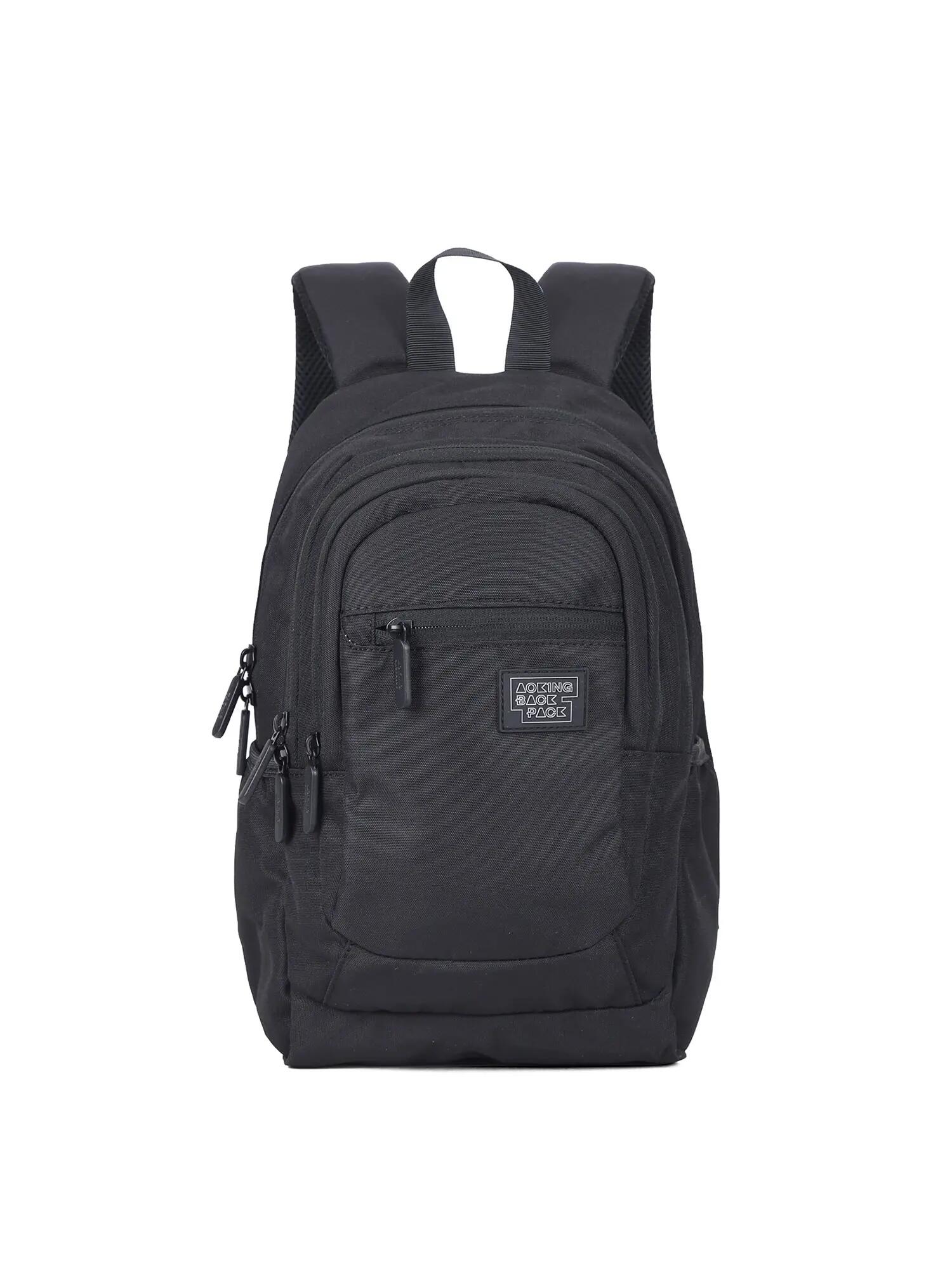 Sac à Dos Aoking Noir Unisexe - Fermeture Éclair et Poches Multifonctionnelles 1/6
