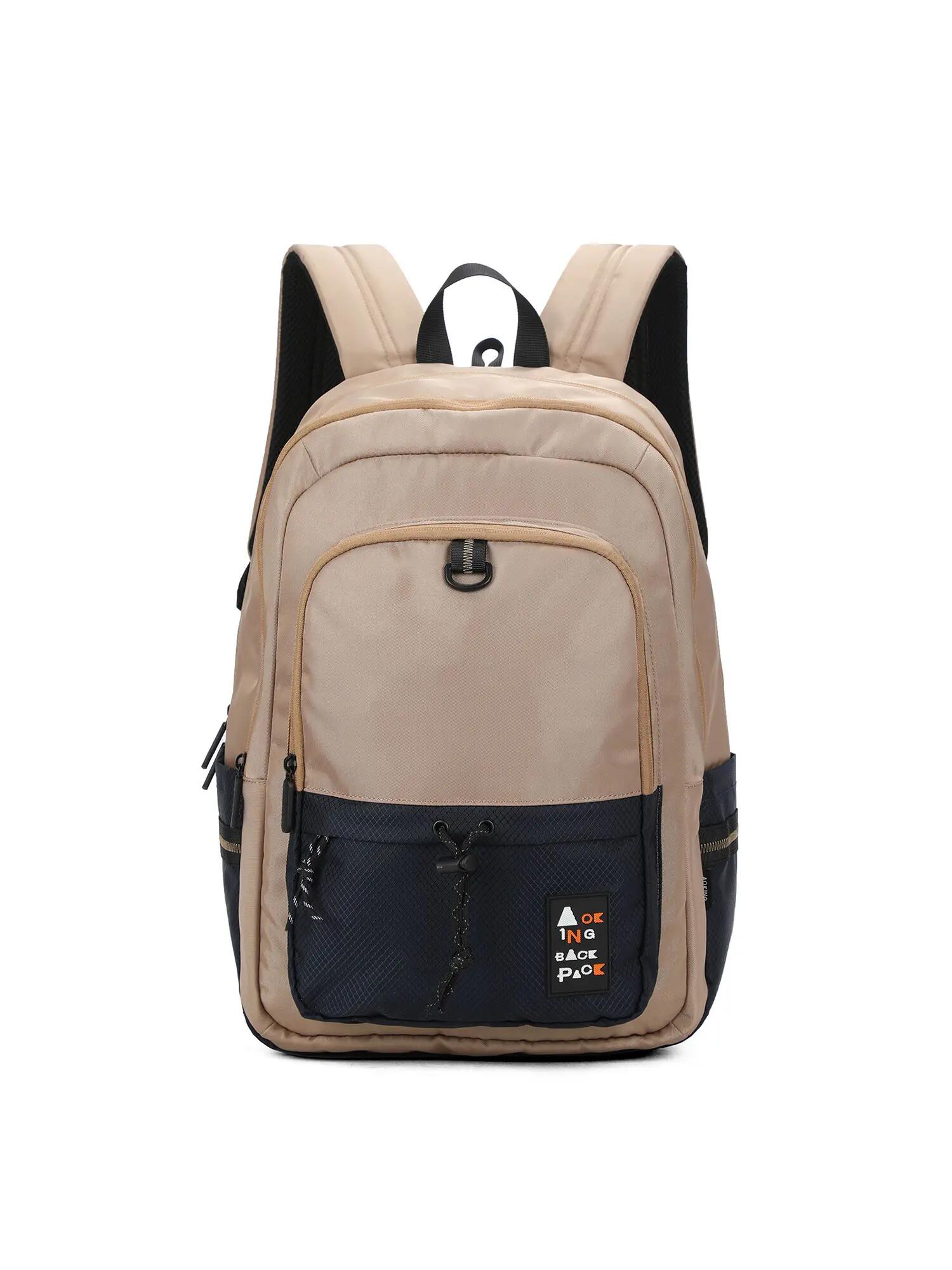 Aoking Unisex Rugzak Groen - Polyester met Rits en Multifunctionele Vakken 1/6