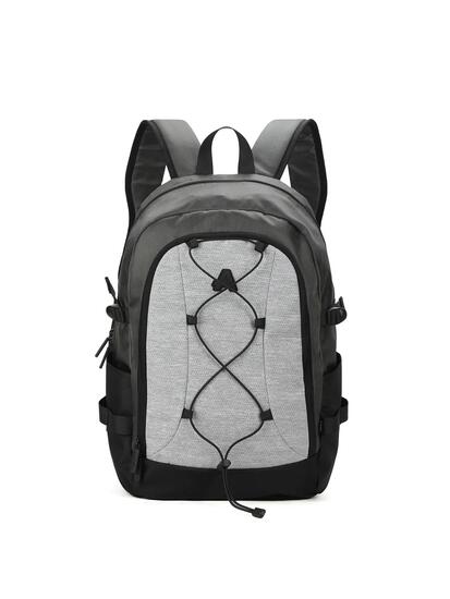 Sac à Dos Unisexe Aoking Voron Chic - Polyester Gris et Noir