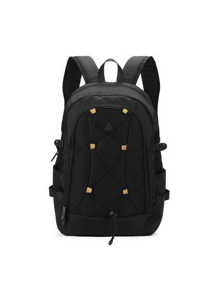 Sac à Dos Unisexe Aoking Voron Chic - Polyester Gris et Noir
