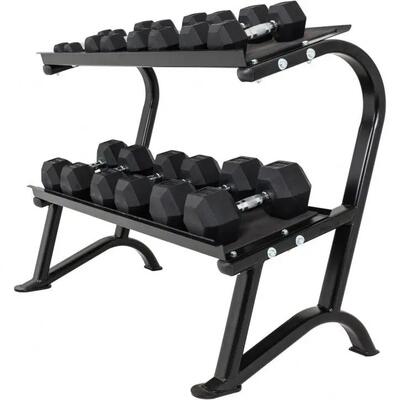 Dumbell rack - staal - hexagon - geschikt voor 14 dumbells