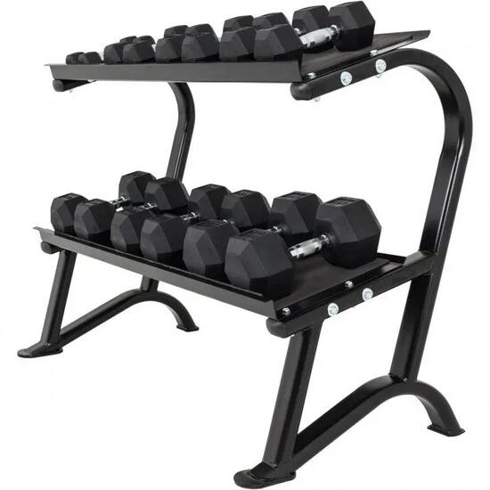 RACK DE RANGEMENT POUR HALTERES HEXAGONAUX | MUSCULATION | NOIR