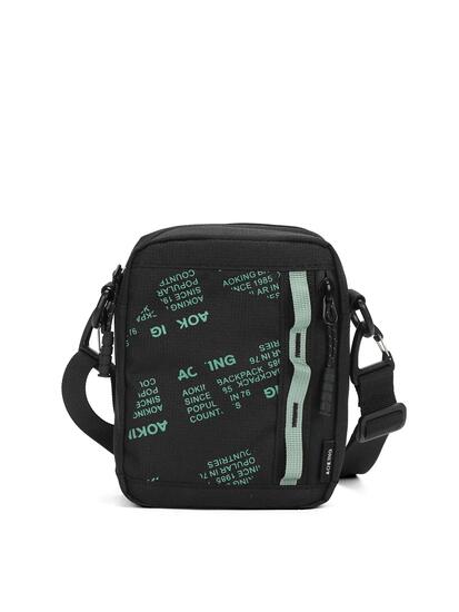 Aoking Umhängetasche Unisex Schwarz mit Reißverschluss und verstellbarem Riemen