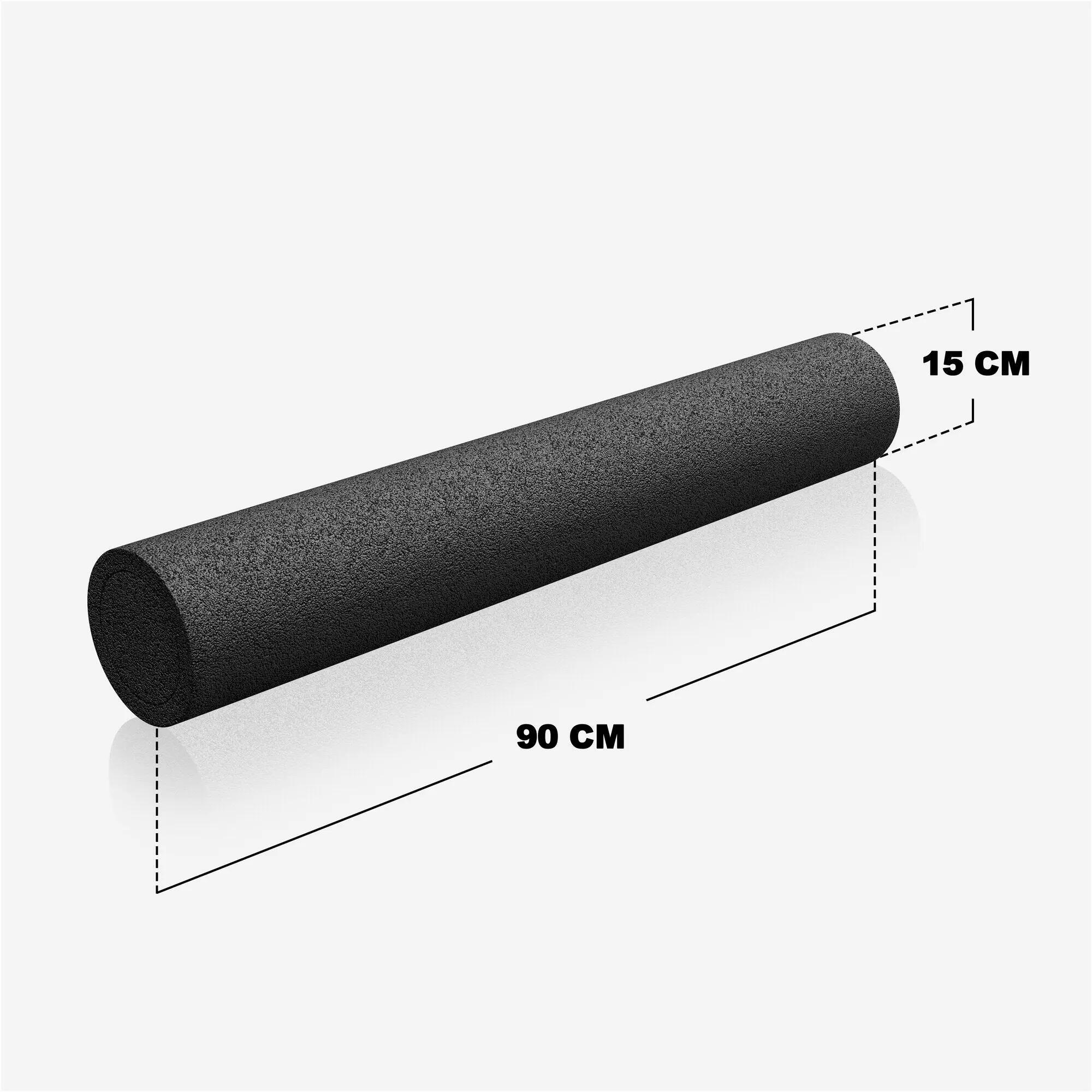 Pilates Rol - Fascia Rol - Foam Roller - 90 x 15 cm - Zwart 3/11