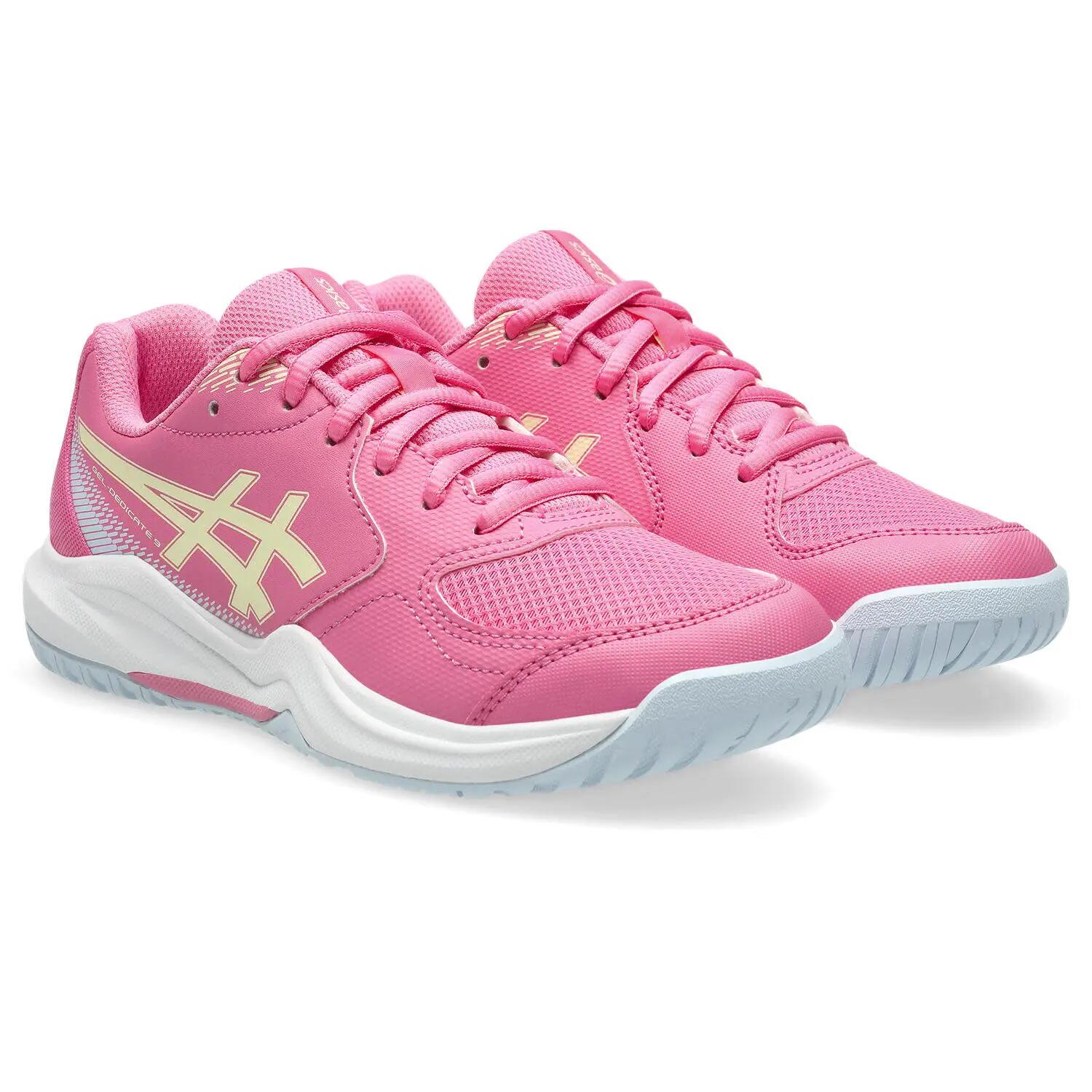Tennis Padelschuhe Kinder - ASICS Gel-Dedicate 9 GS - Dragon Fruit/Yellow 2/7