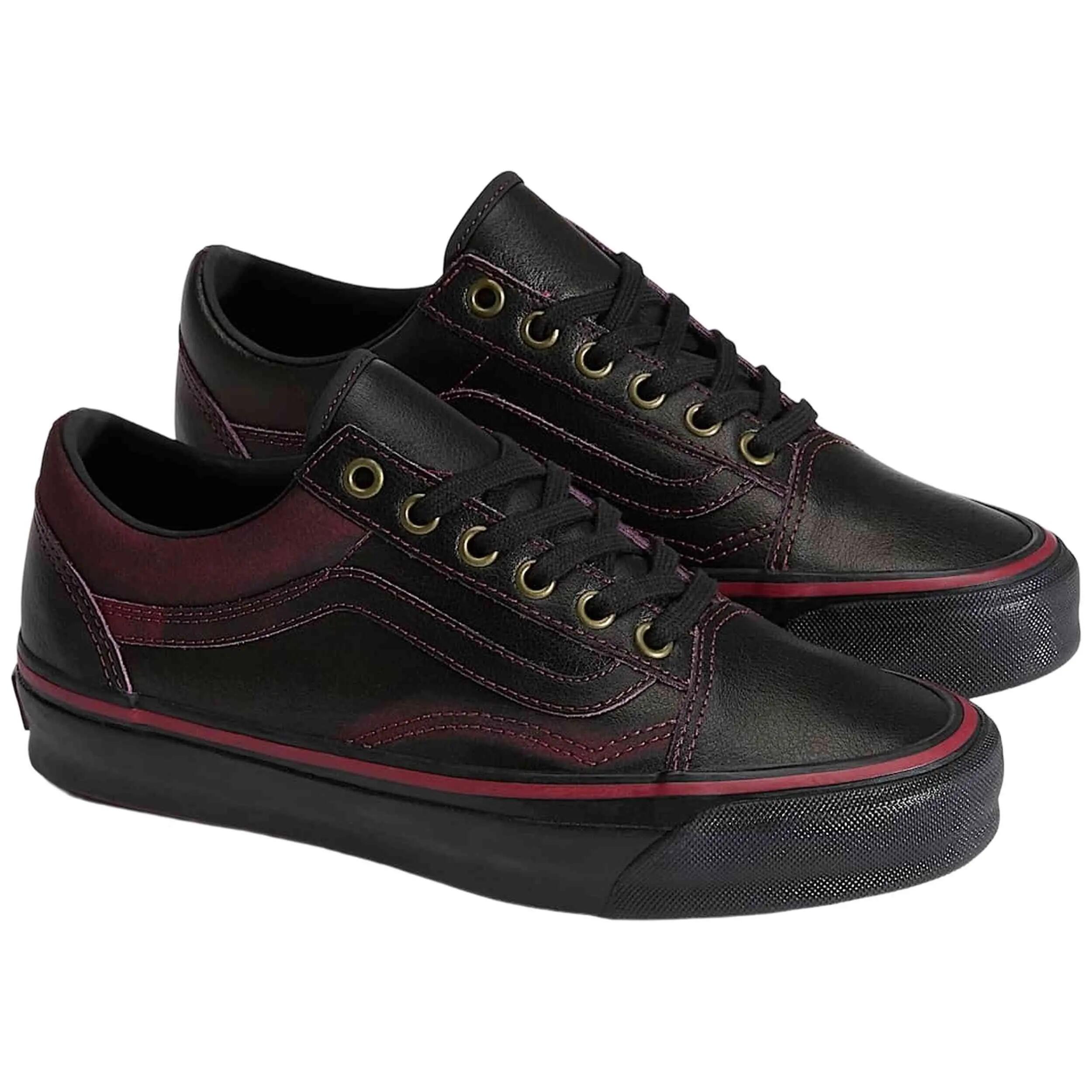 Zapatillas Vans modelo Old Skool "Black/Maroon" para unisex 2/5