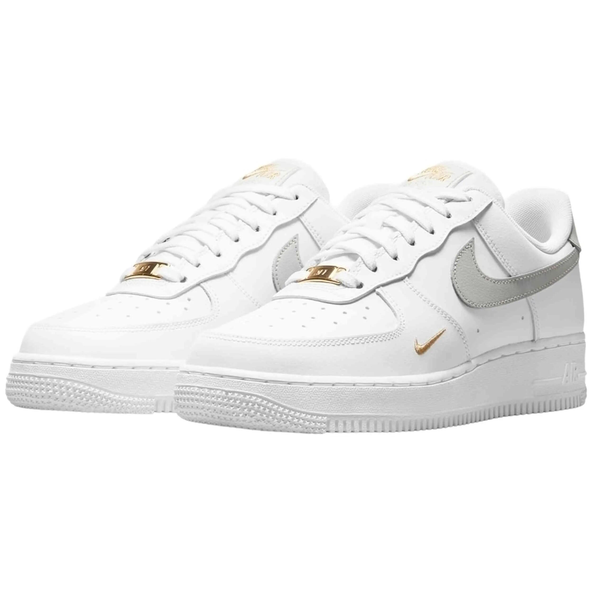 scarpe - sport walking - donna - Air Force 1 - bianco/grigio/oro 5/5