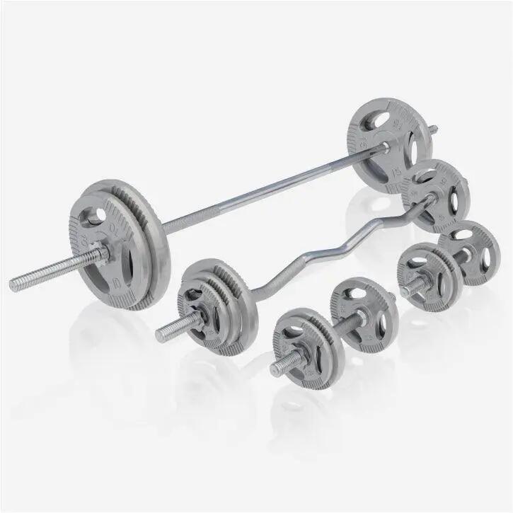 Banc de musculation universel GS005 + set d´haltères de 108 KG dotés de poids en 10/11