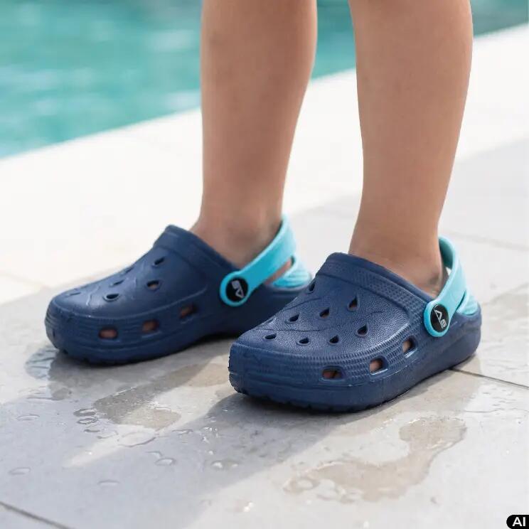 Klapki basenowe ogrodowe dla dzieci Aqua-Sport Croksy Junior 6/11