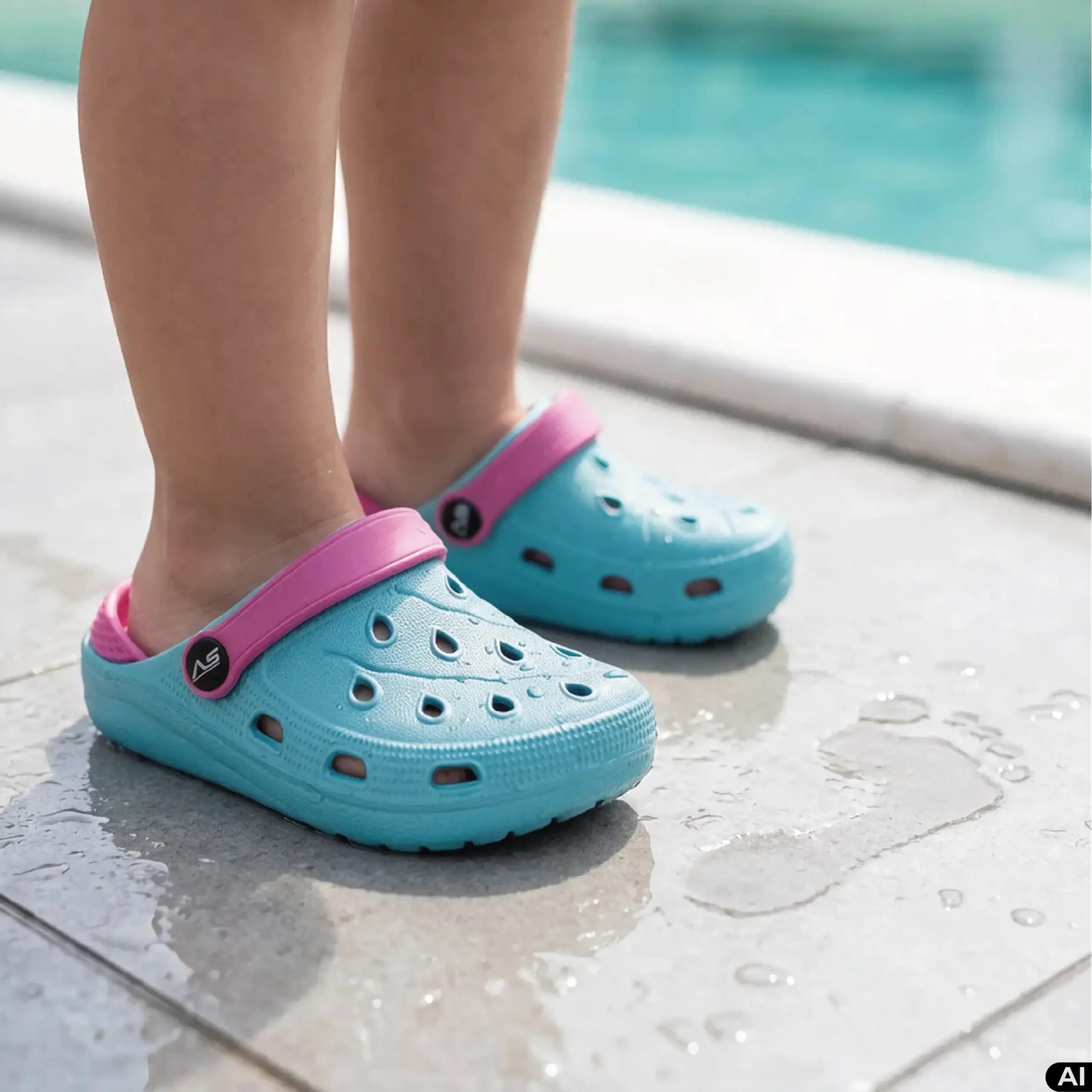 Klapki basenowe ogrodowe dla dzieci Aqua-Sport Croksy Junior 6/10