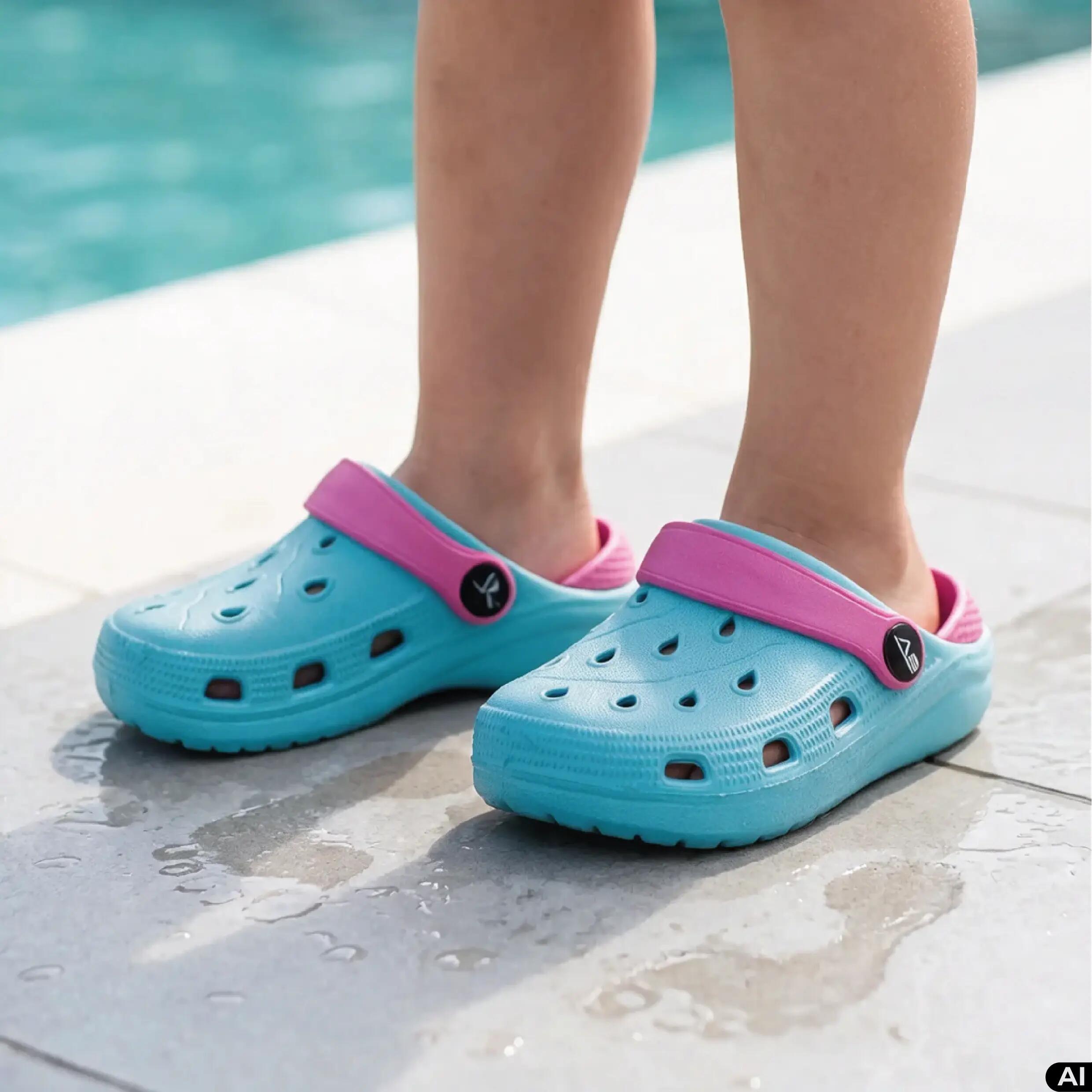 Klapki basenowe ogrodowe dla dzieci Aqua-Sport Croksy Junior 5/10