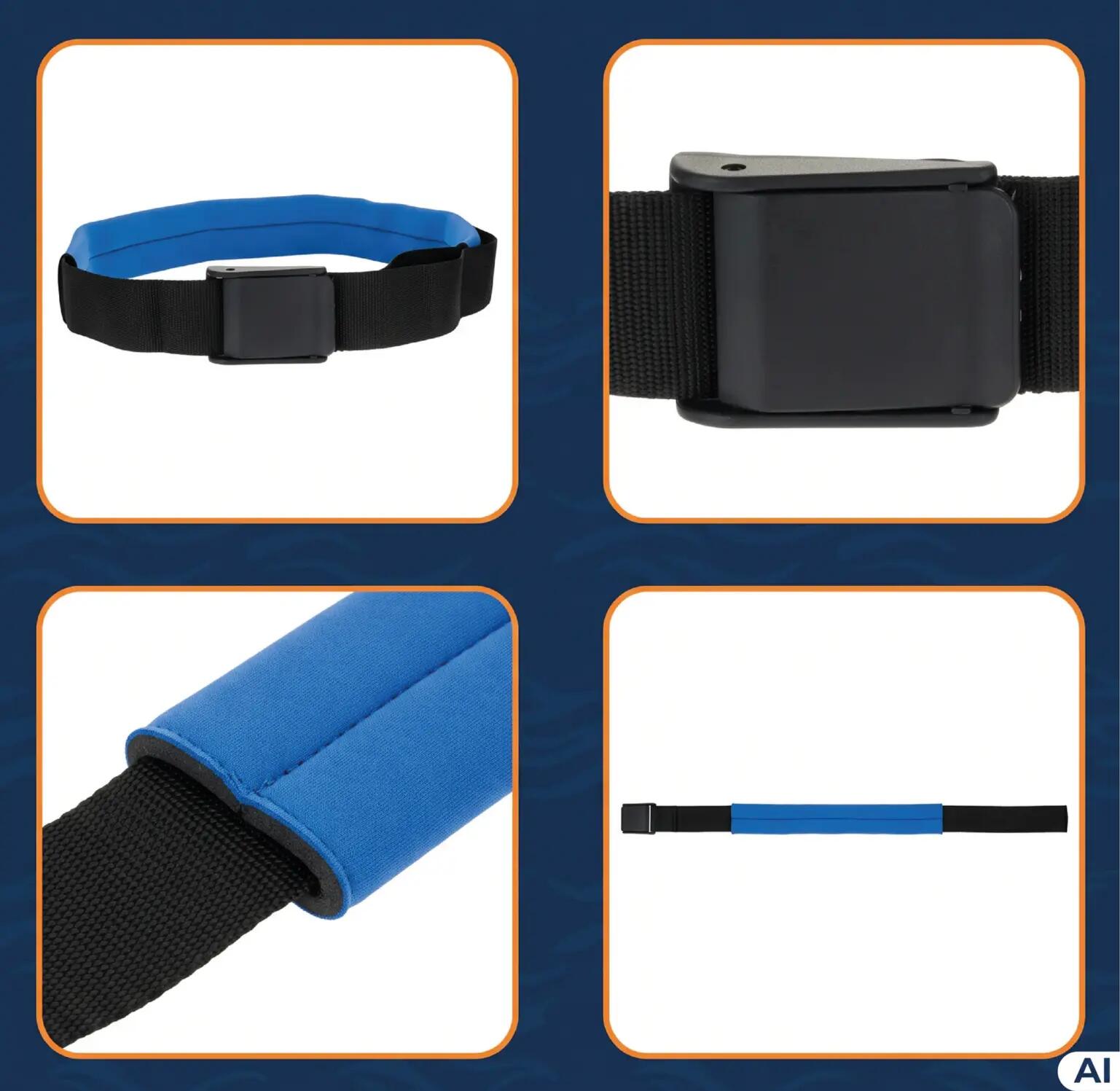 Pas biodrowy treningowy neoprenowy pływacki na basen Aqua-Sport Waist Belt 7/7