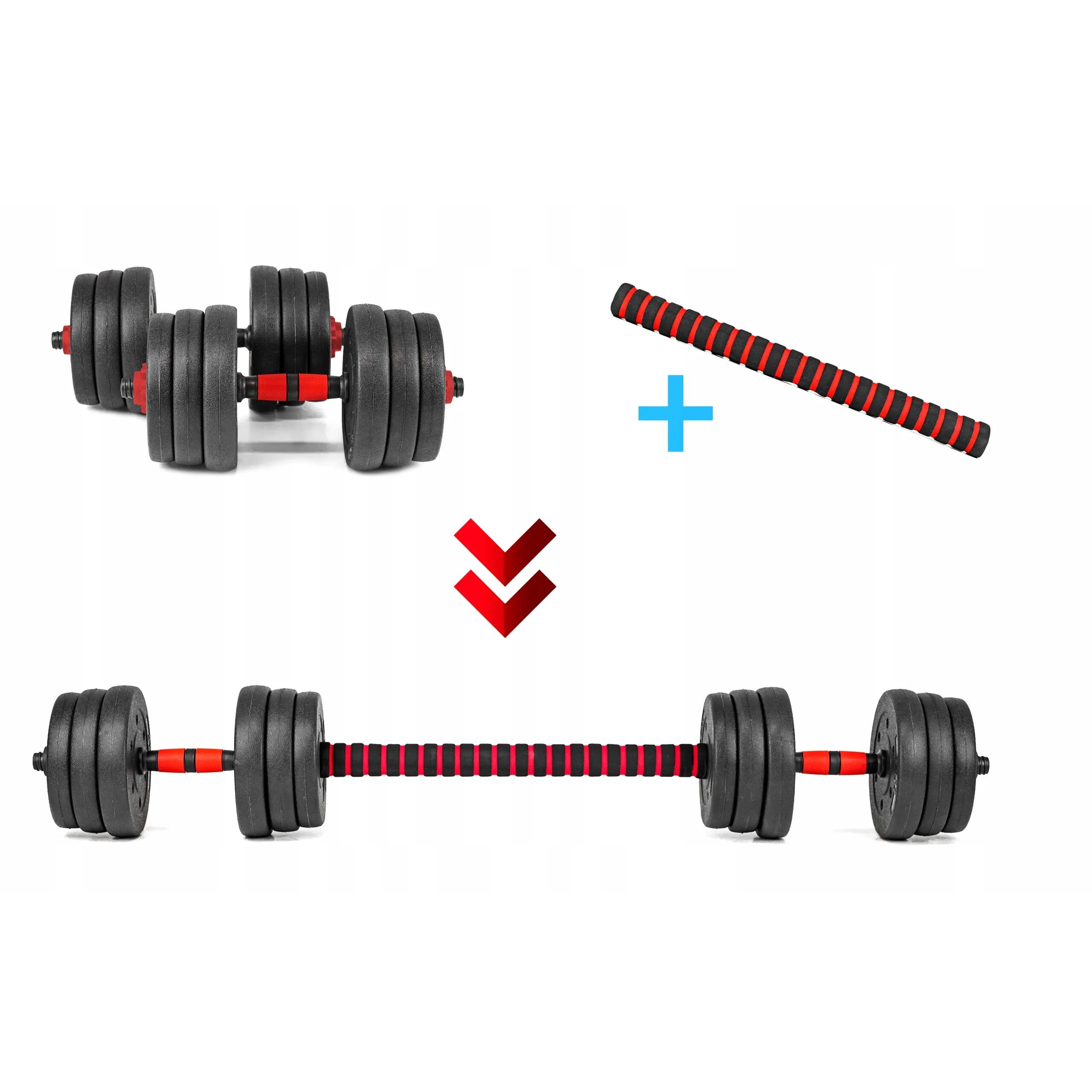 Hantle regulowane 6w1 sztanga kettlebell pompki Sapphire SG-1110K 2x10kg 7/8
