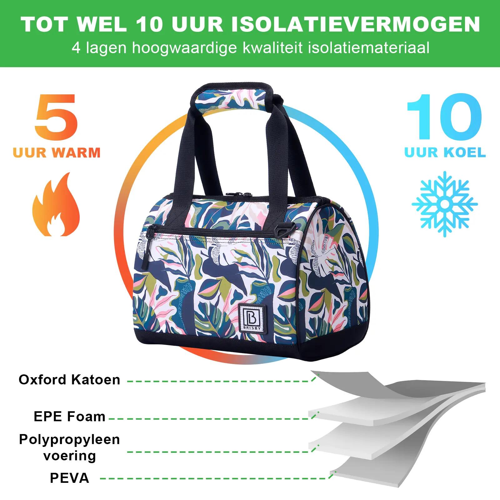 Lunchbox Outdoor Classic 10L 4-laags Geïsoleerd 2 Koelelementen Meerkleurig 5/7