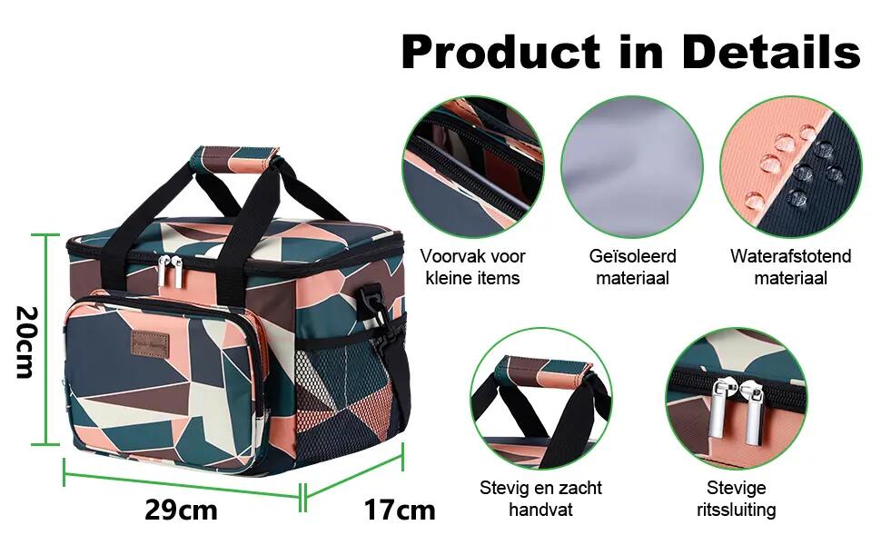 Koelbox Kamperen Fold Set 40L En 15L Incl. 8 Koelelementen Meerkleurig 7/7