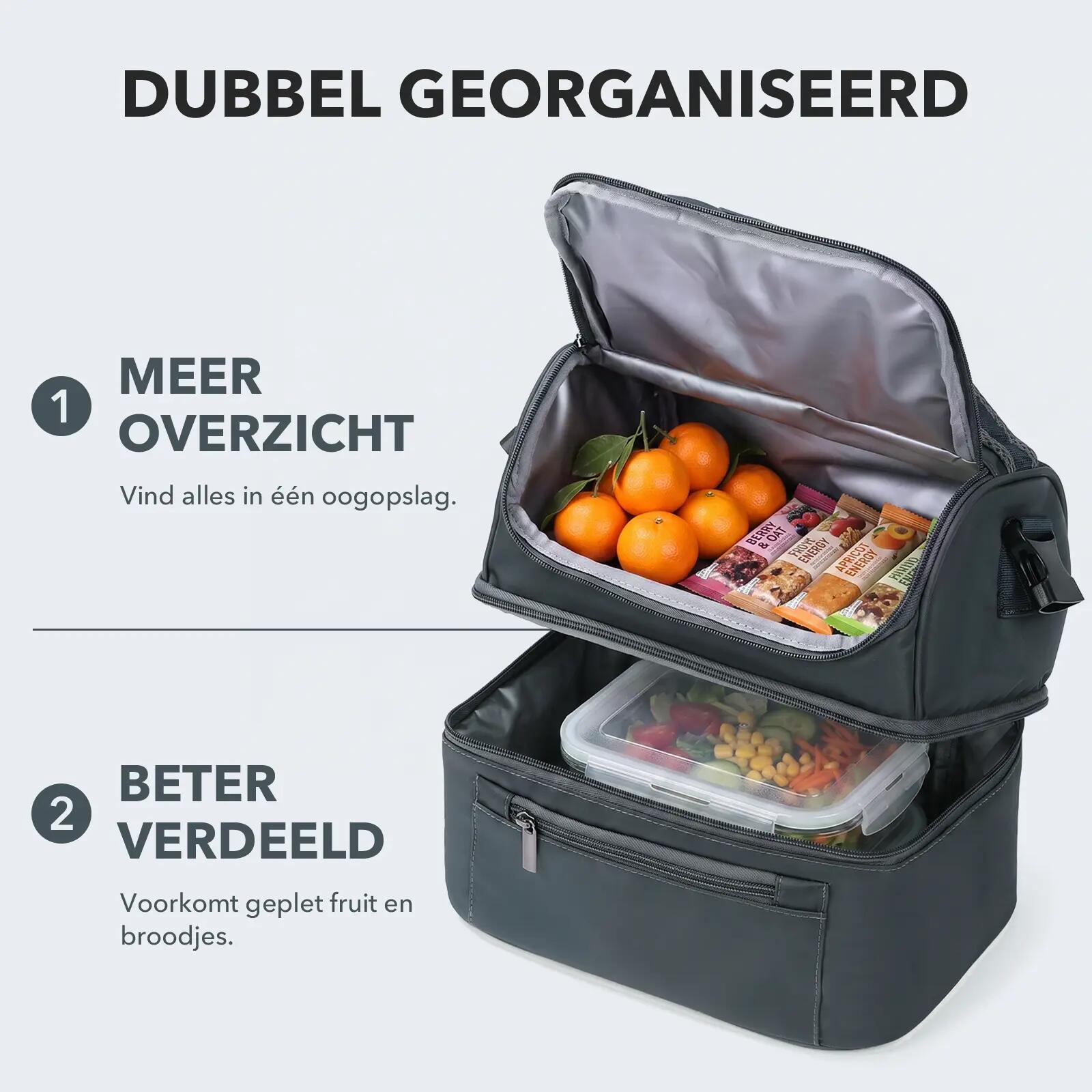 Thermische box Outdoor Dames Kolftas 11L 2 Geïsoleerde Vakken Grijsgroen 7/7