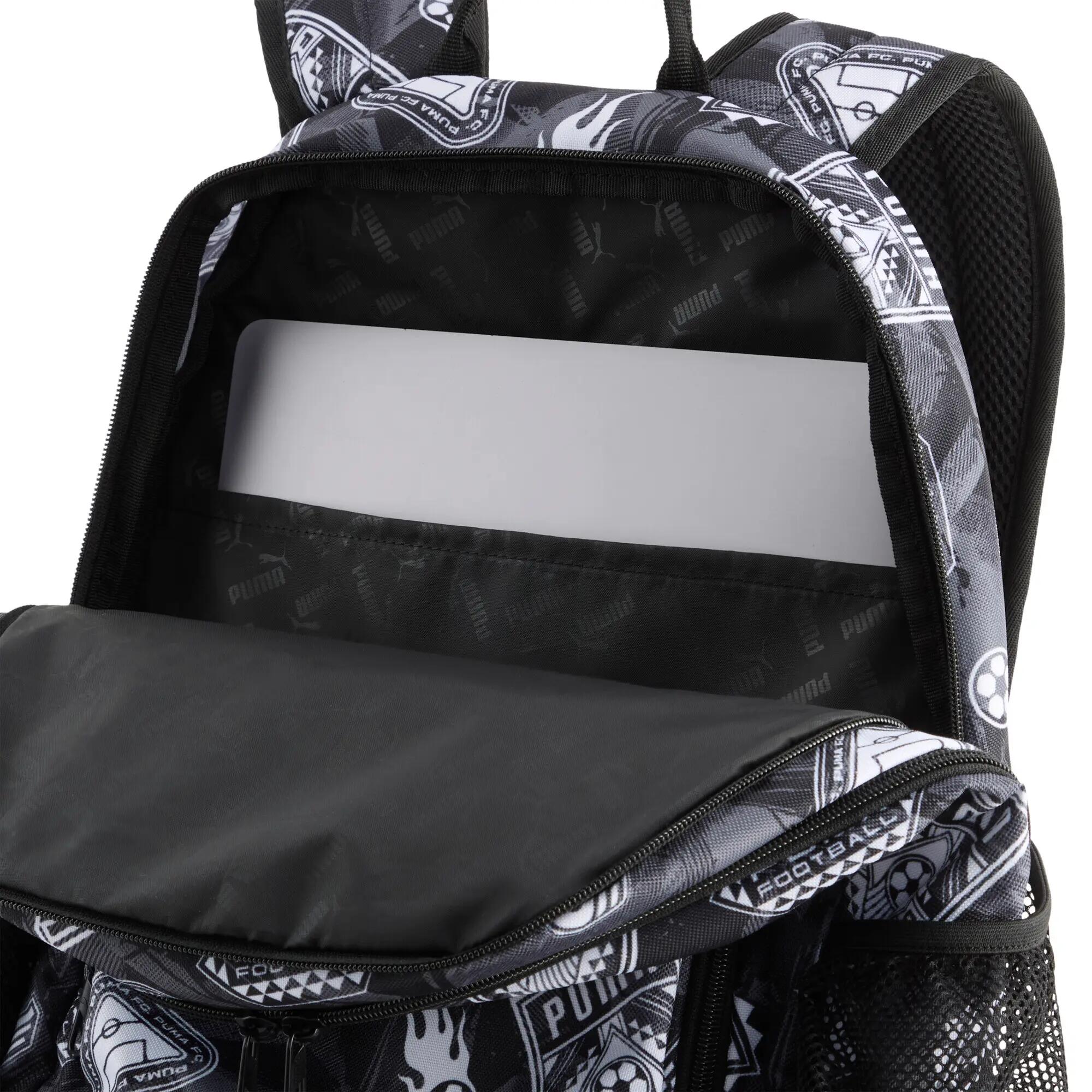 Plecak sportowy szkolny Puma ACADEMY AOP BACKPACK BLACK FOOTBALL 6/6