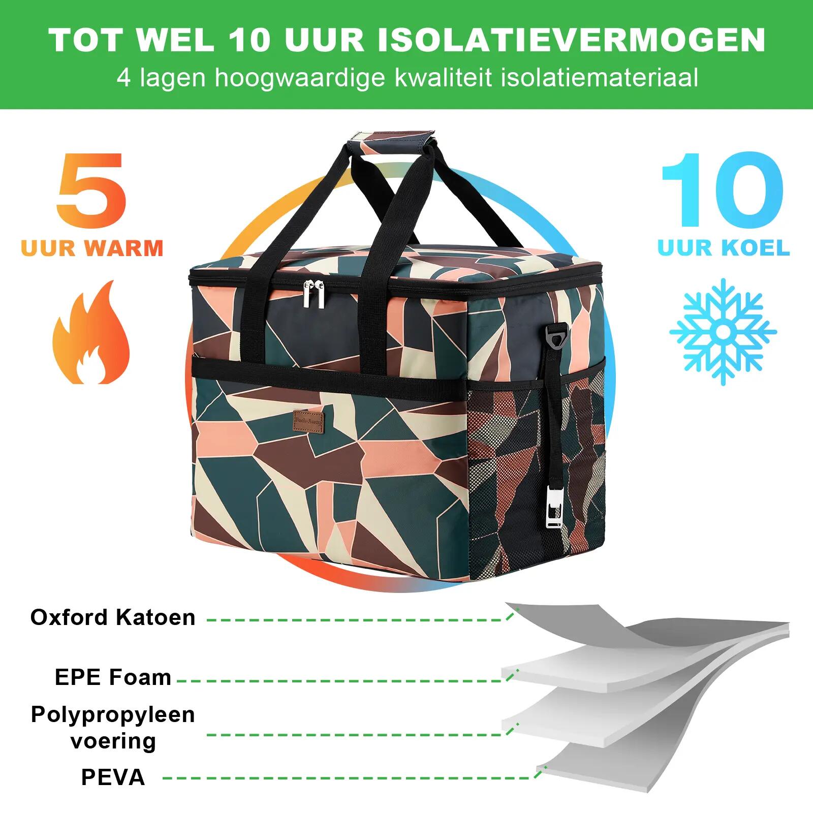 Koelbox Kamperen Fold Set 40L En 15L Incl. 8 Koelelementen Meerkleurig 3/7