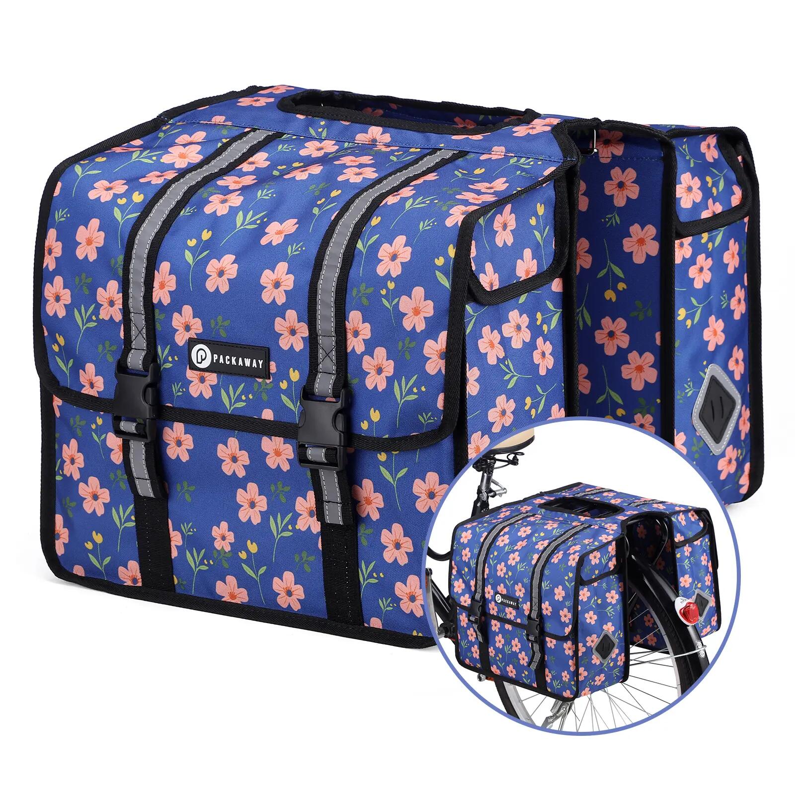 Fietstas Toerfietsen Dubbel 36L Waterdicht Reflecterend Afneembaar Blauw 7/7