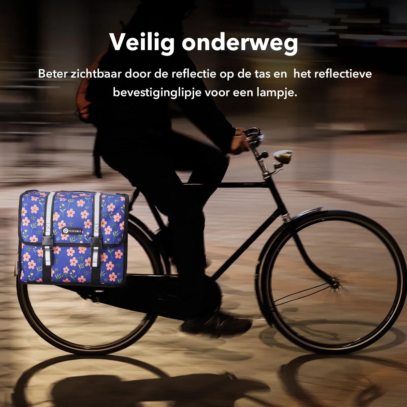Fietstas Toerfietsen Dubbel 36L Waterdicht Reflecterend Afneembaar Blauw 5/7