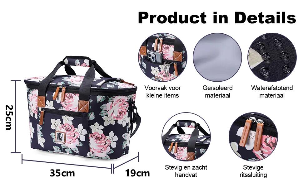 Koelbox Kamperen Shopper 21L Incl. Koelelementen En Lunchbox Meerkleurig 6/7