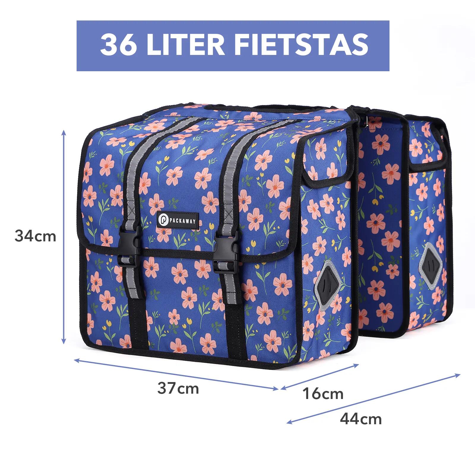 Fietstas Toerfietsen Dubbel 36L Waterdicht Reflecterend Afneembaar Blauw 3/7