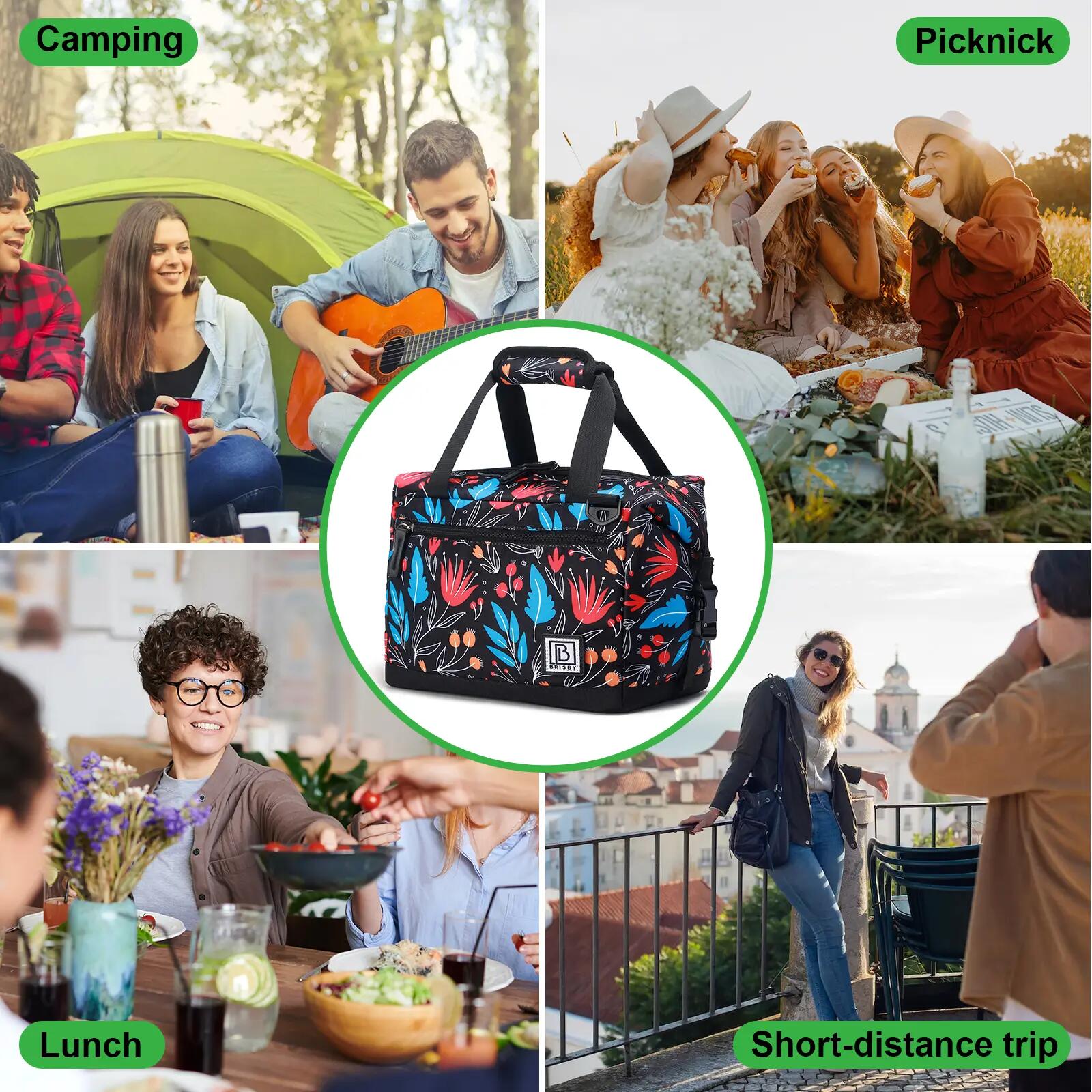Lunchbox Outdoor Classic 12L Uitvouwbaar Incl. Schouderband Meerkleurig 5/7