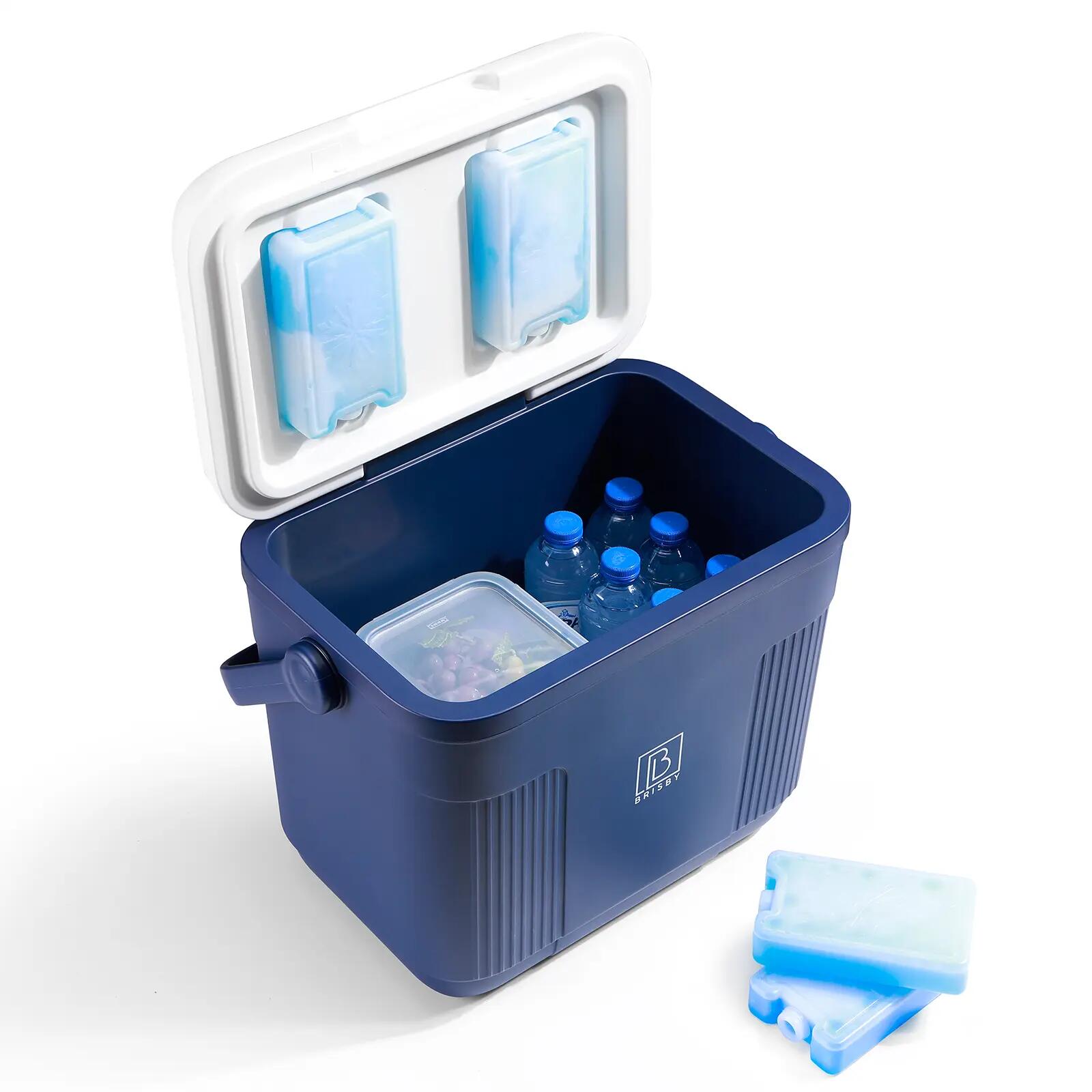 Koelbox Kamperen Thermosset 22L Incl. 4 Koelelementen 2 Thermosflessen Blauw 6/7