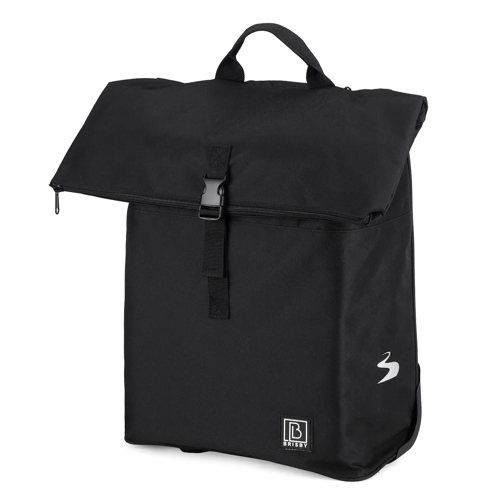 Fietstas Toerfietsen Fietstrolley 18L Tot 28L Met Wielen Laptopvak Zwart 4/7