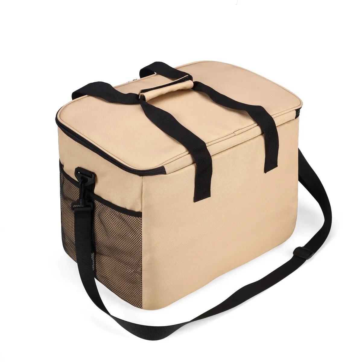 Koelbox Kamperen Fold 40L Opvouwbaar Incl. 6 Koelelementen Beige 3/7