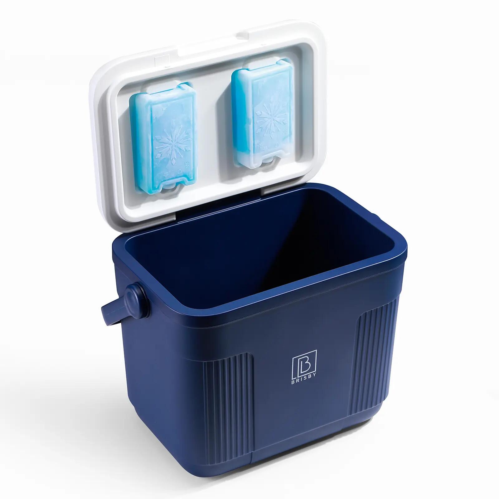 Koelbox Kamperen Thermosset 22L Incl. 4 Koelelementen 2 Thermosflessen Blauw 4/7