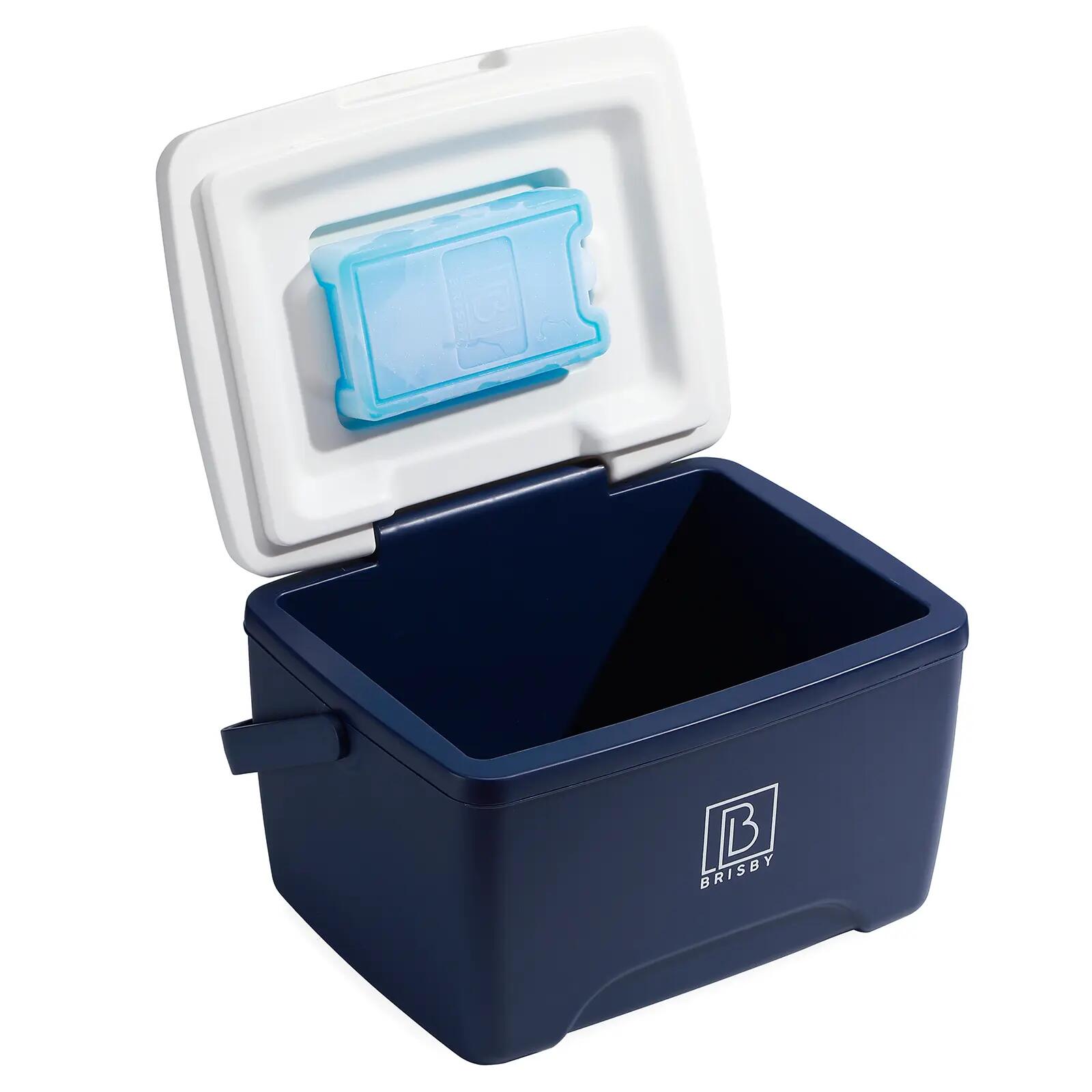 Koelbox Kamperen Thermosset 8L Incl. 2 Koelelementen En Thermosfles Blauw 3/7